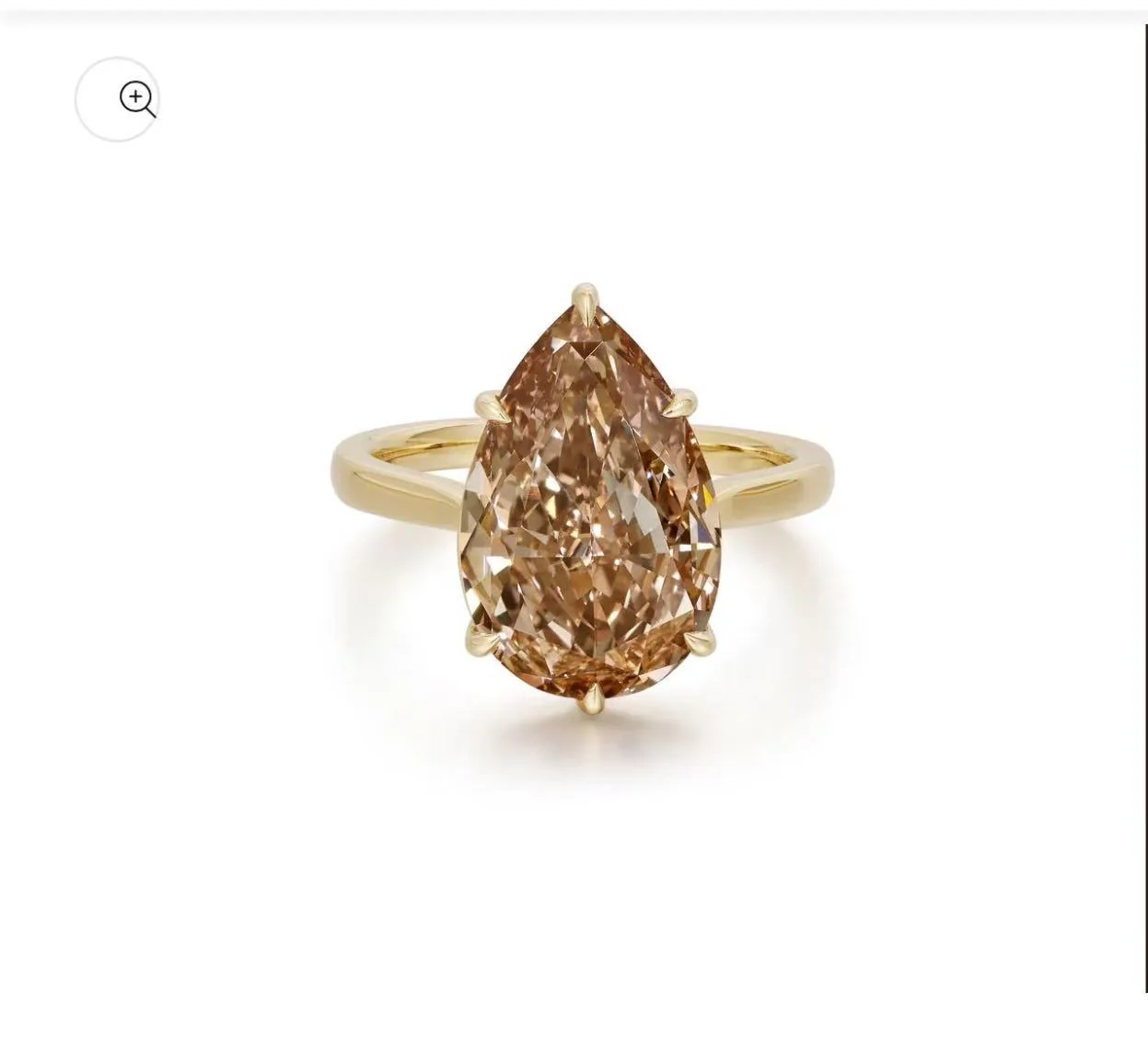 4 carat pear shape champagne color