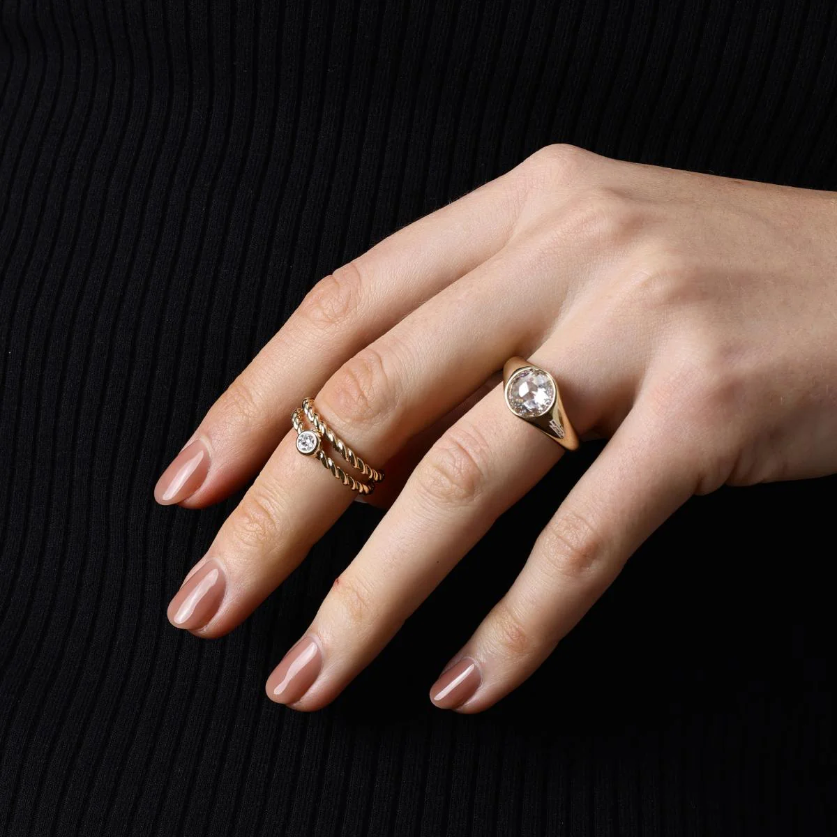Alma-Round Cut Lab Grown Diamond Ring - Image 5