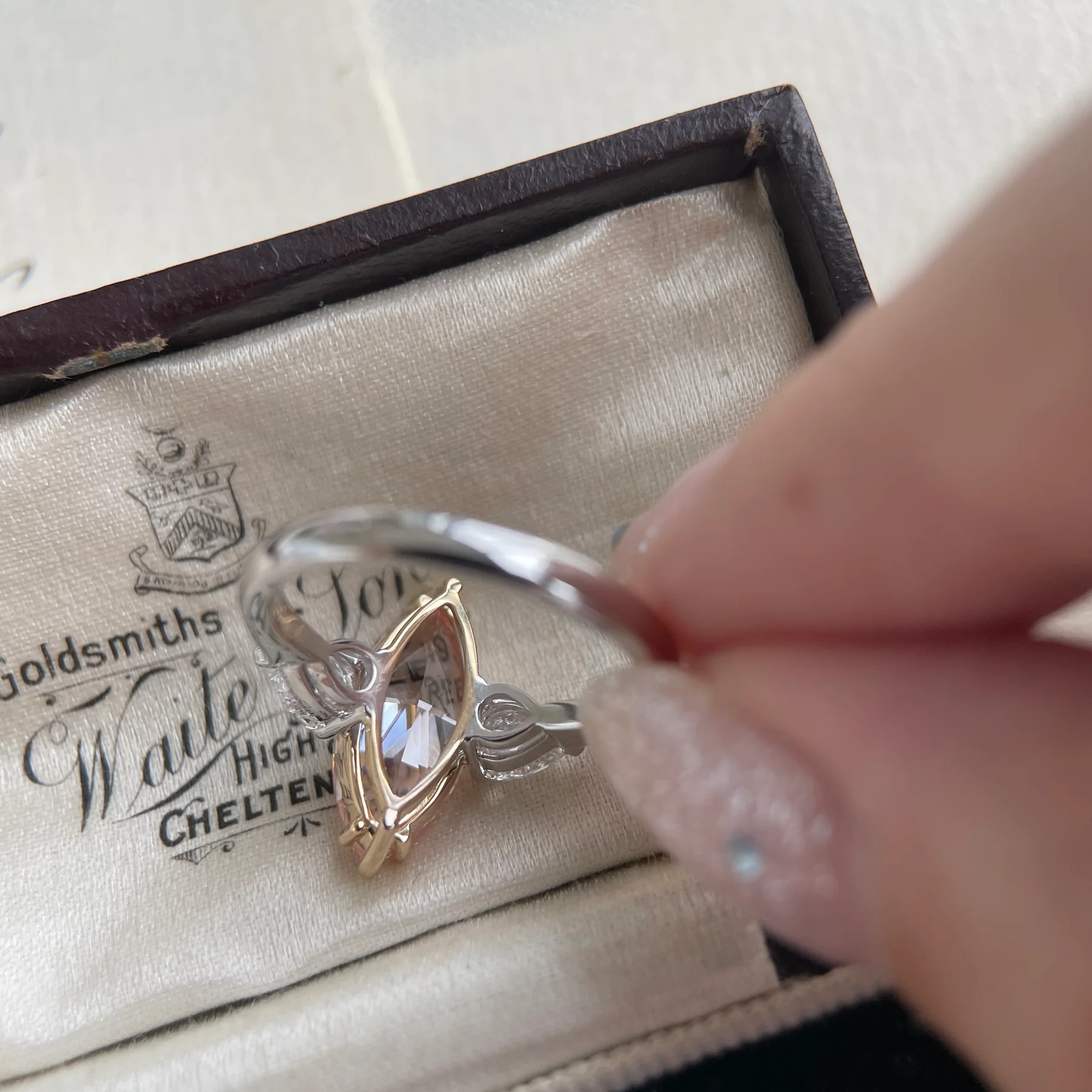 Alaia - Pink Marquise Cut Lab Grown Diamond Ring - Image 6