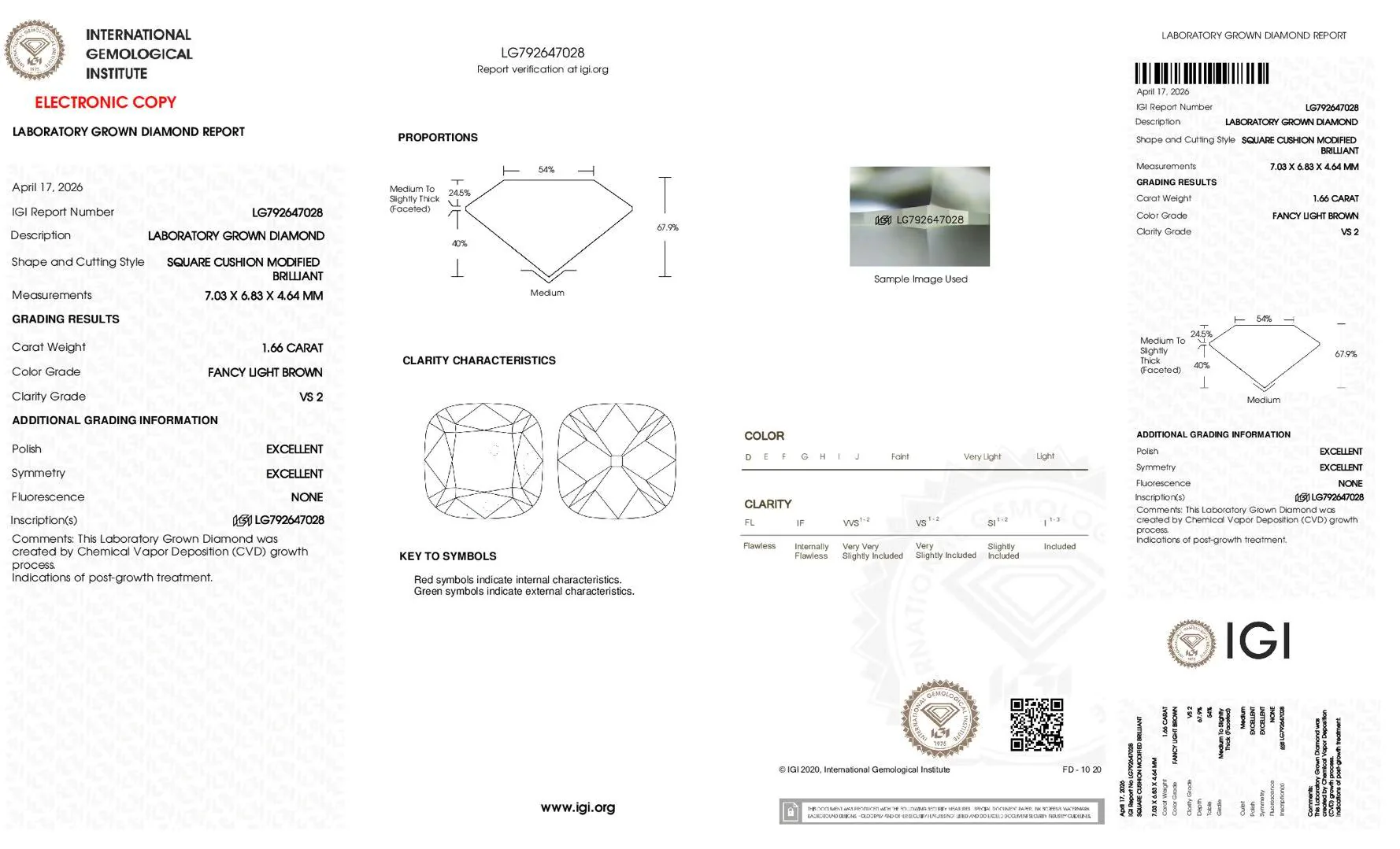 Alba-Champagne Old Mine Cushion Lab Grown Diamond Ring - Image 3