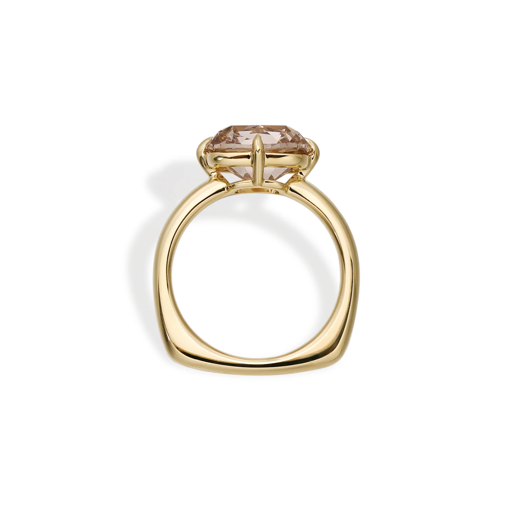 Alice-Champagne Old Mine Cushion Lab Grown Diamond Ring - Image 2