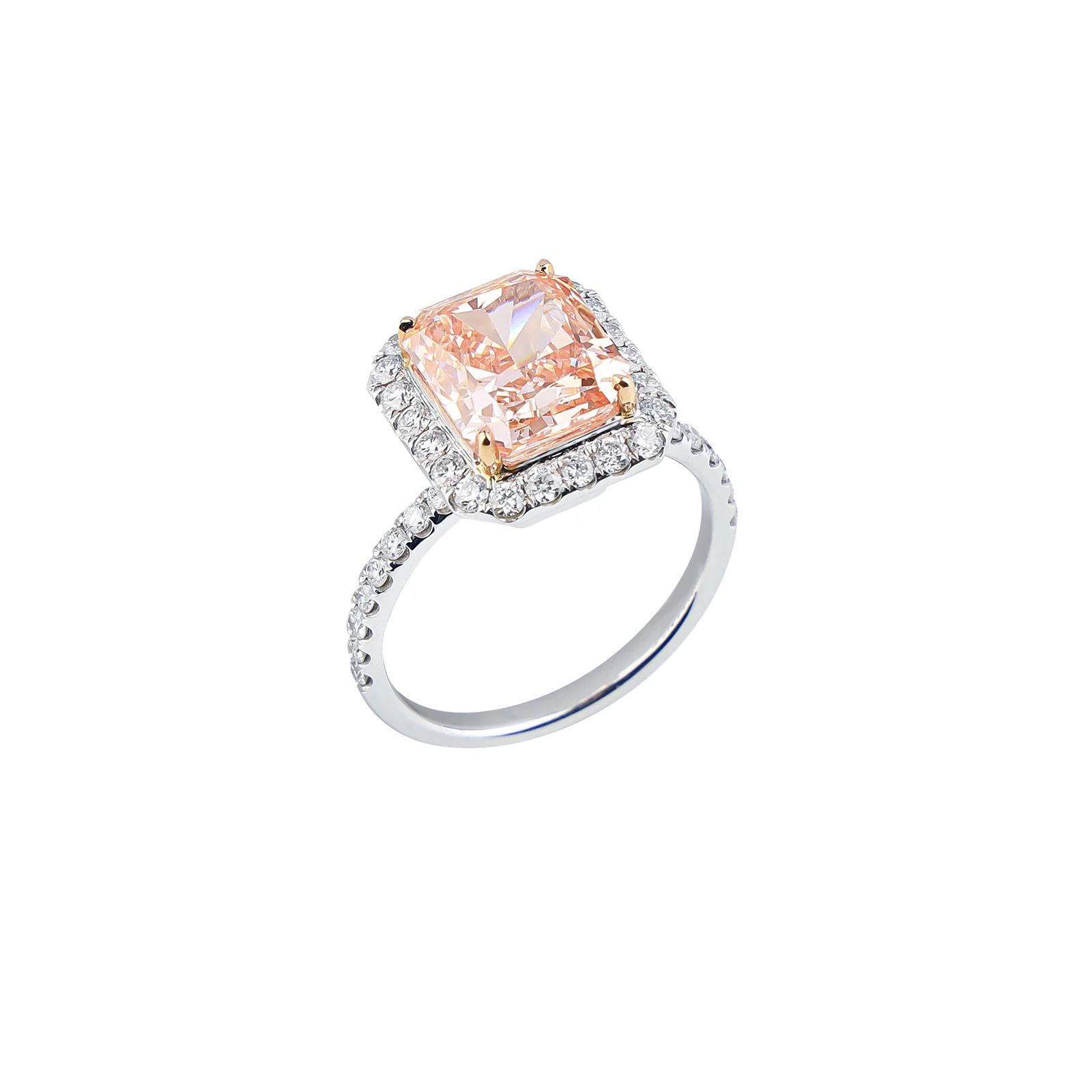 Alice - Radiant Cut Pink Diamond Ring - Image 2