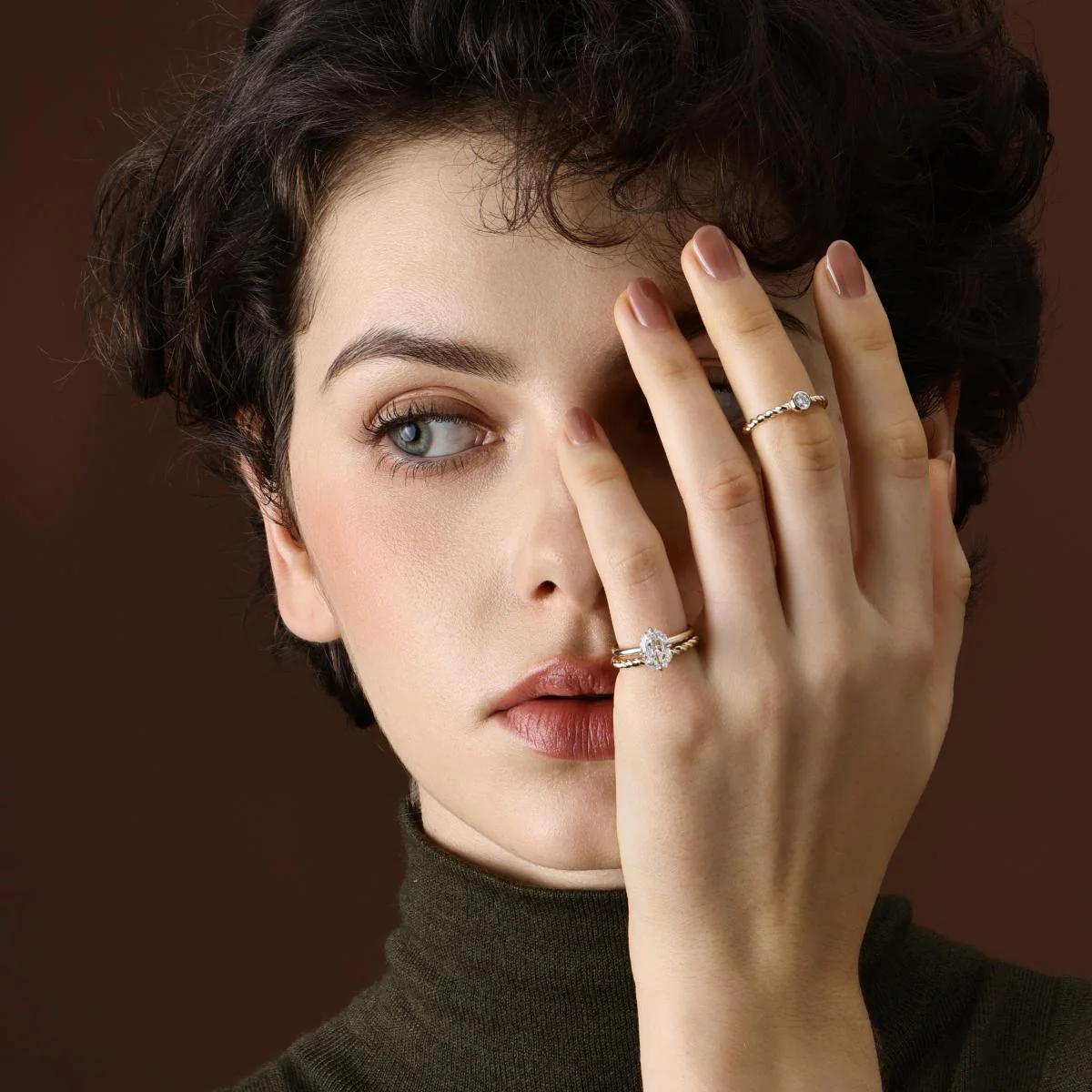 Alma-Round Cut Lab Grown Diamond Ring - Image 6