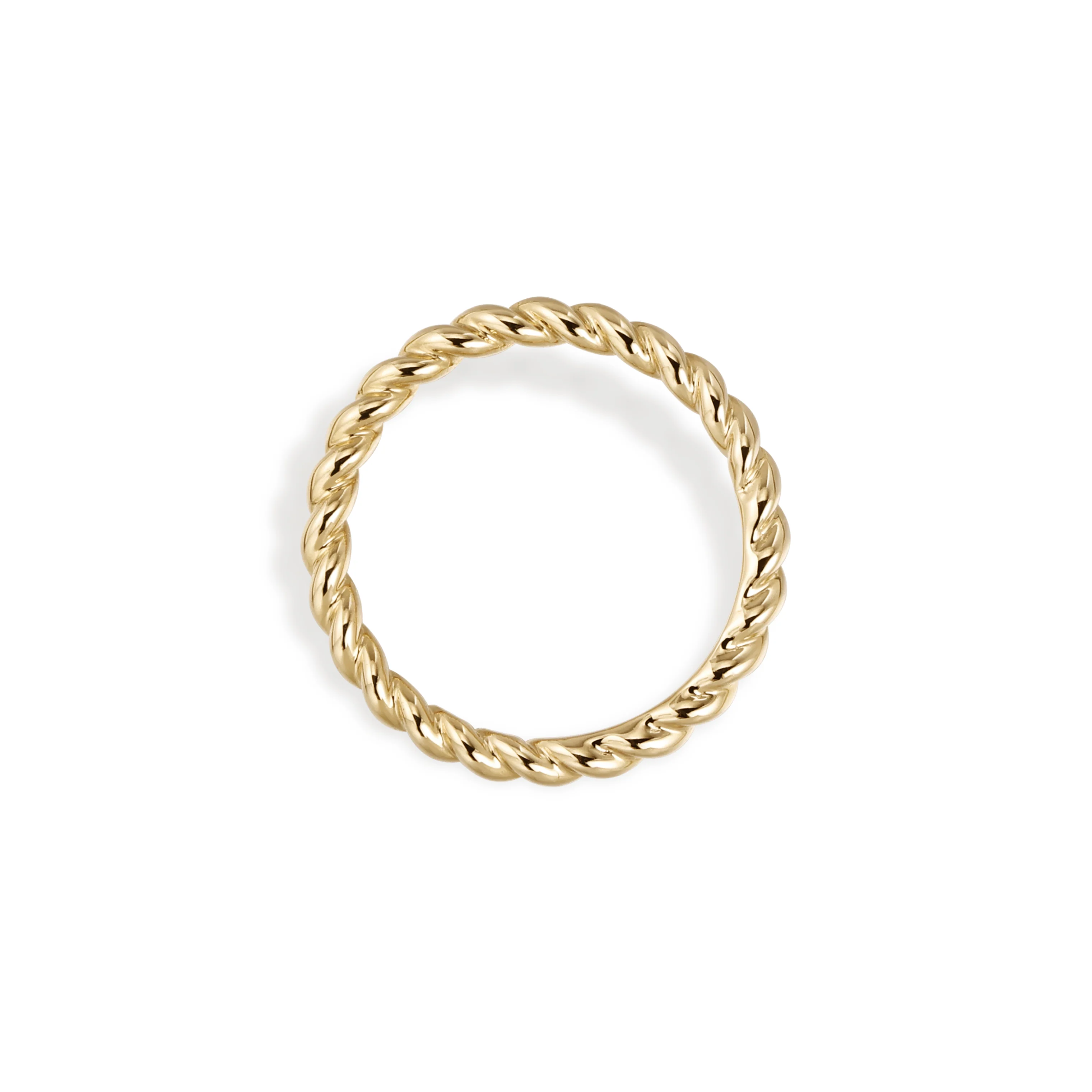 Alma-Twist Yellow Gold Wedding Band - Image 3