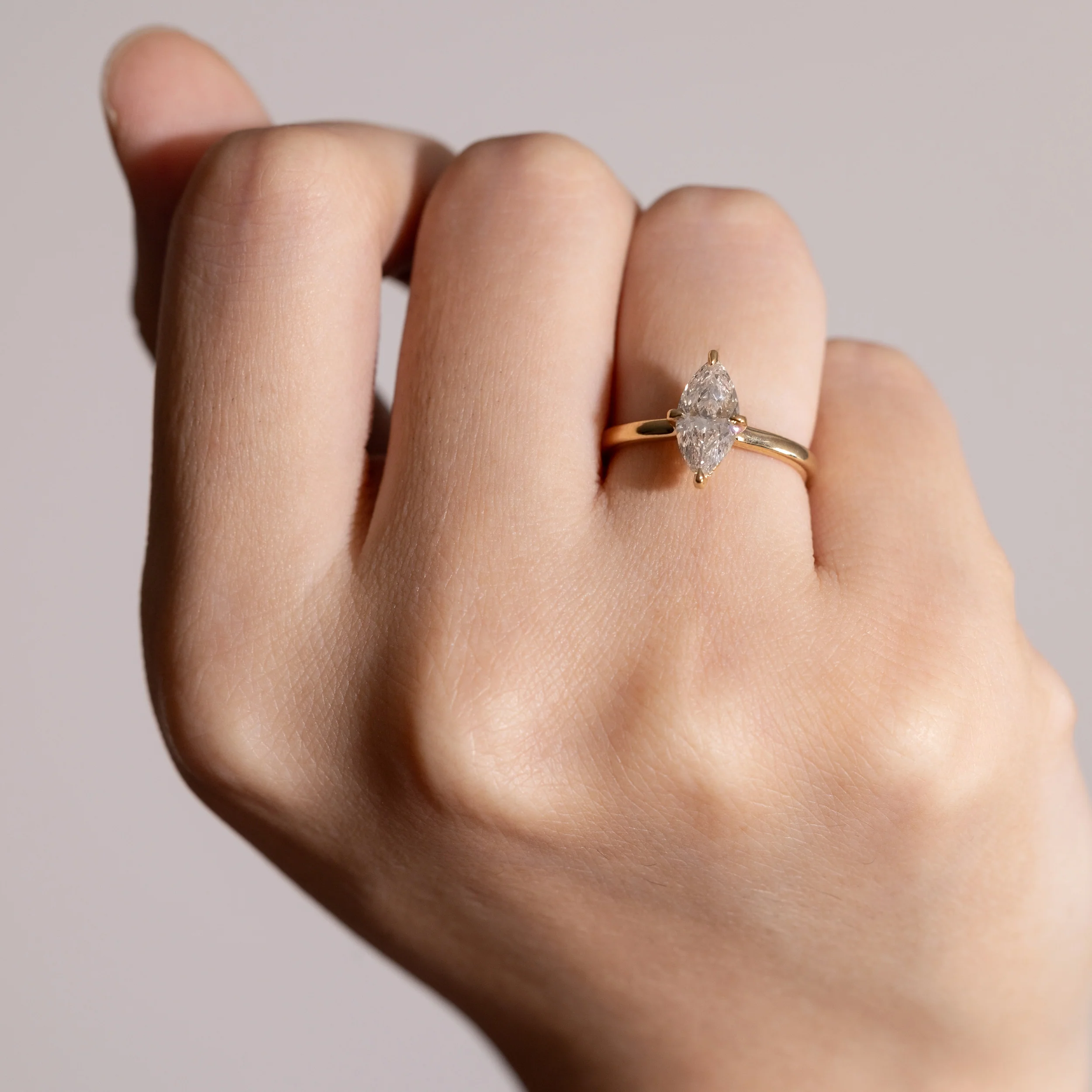 Anais-Marquise Cut Lab Grown Diamond Ring - Image 4