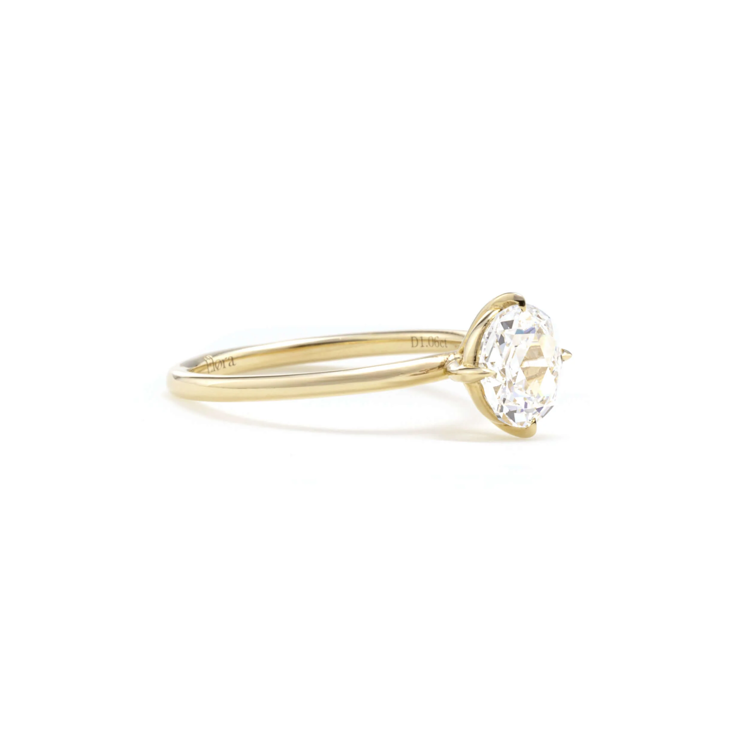 Annika-Round Rose Cut Lab Grown Diamond Ring - Image 3
