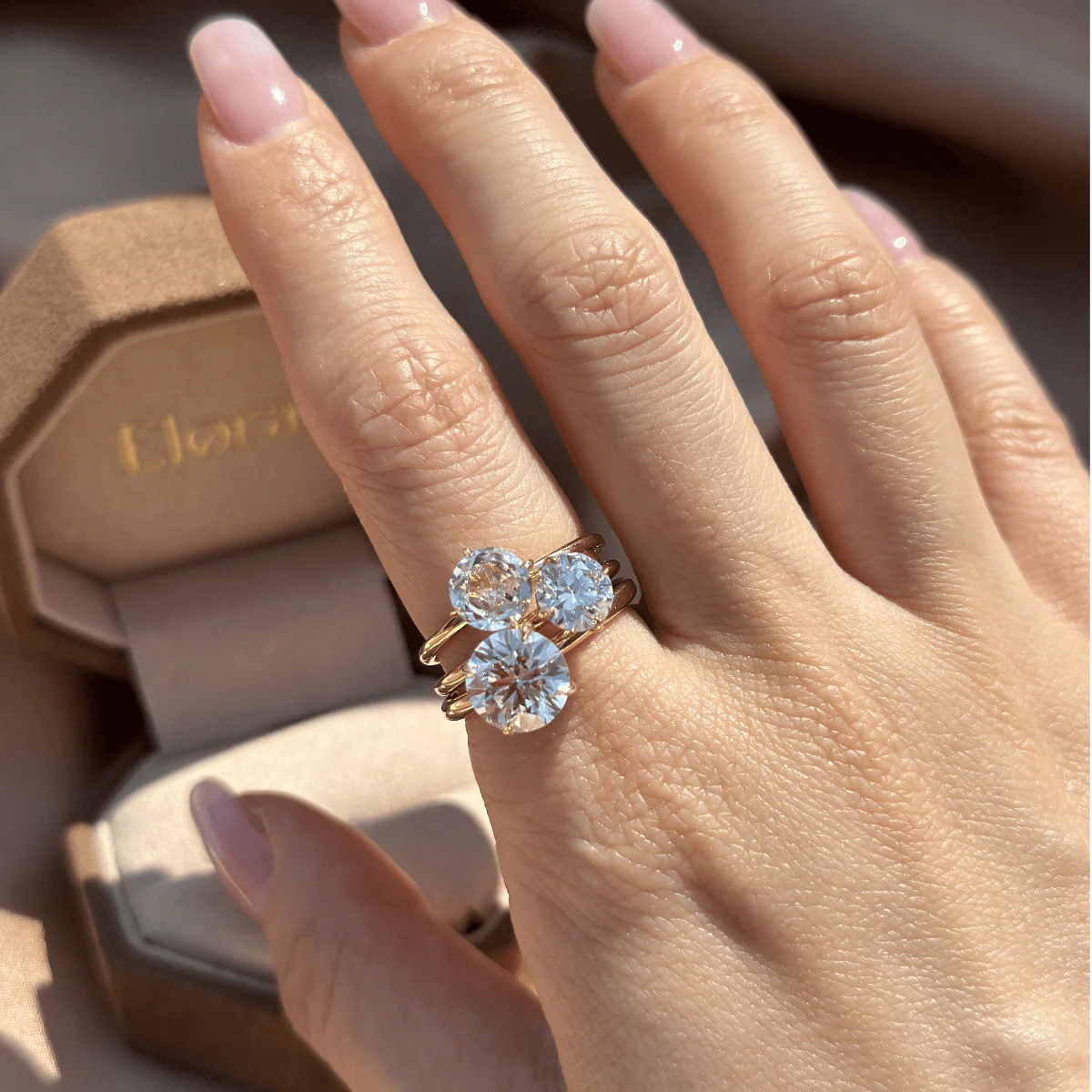 Layla-Round Cut Lab Grown Diamond Ring - Image 6