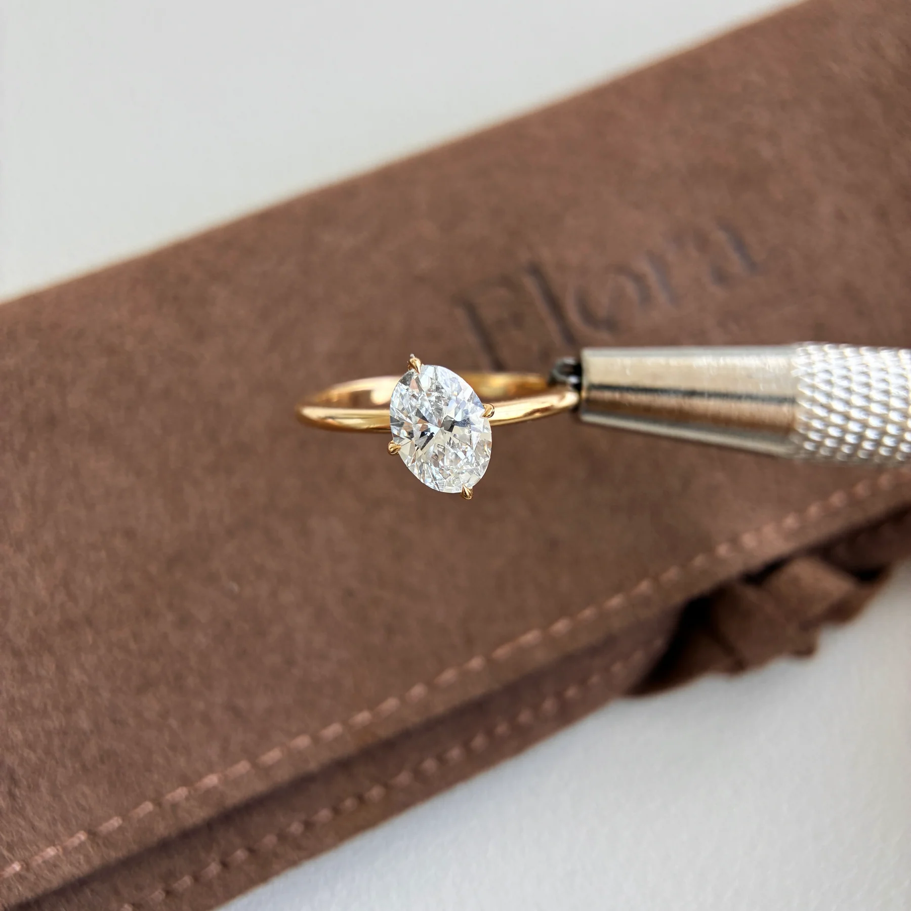 Aria-1ct Oval Cut Lab Grown Diamond Ring