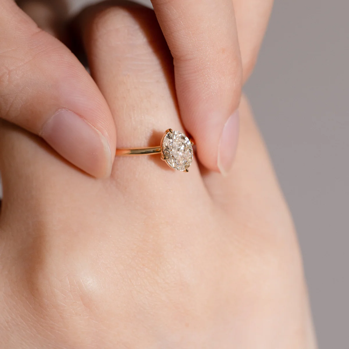 Aria-Oval Cut Lab Grown Diamond Ring - Image 7