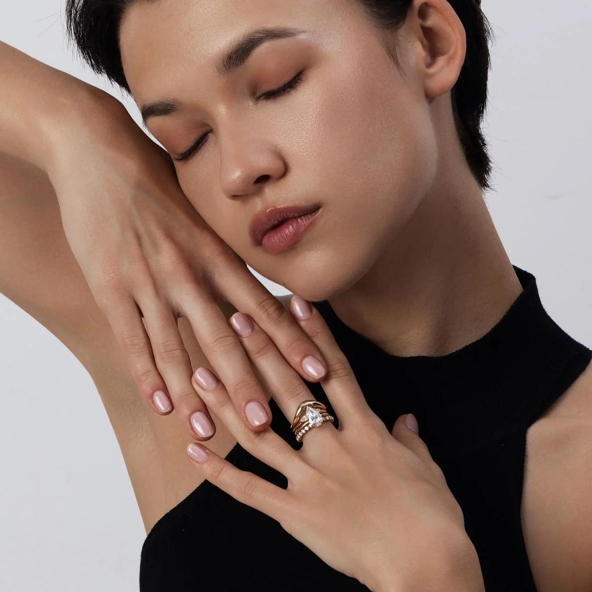 Aura-Round Cut Lab Grown Diamond Ring - Image 4