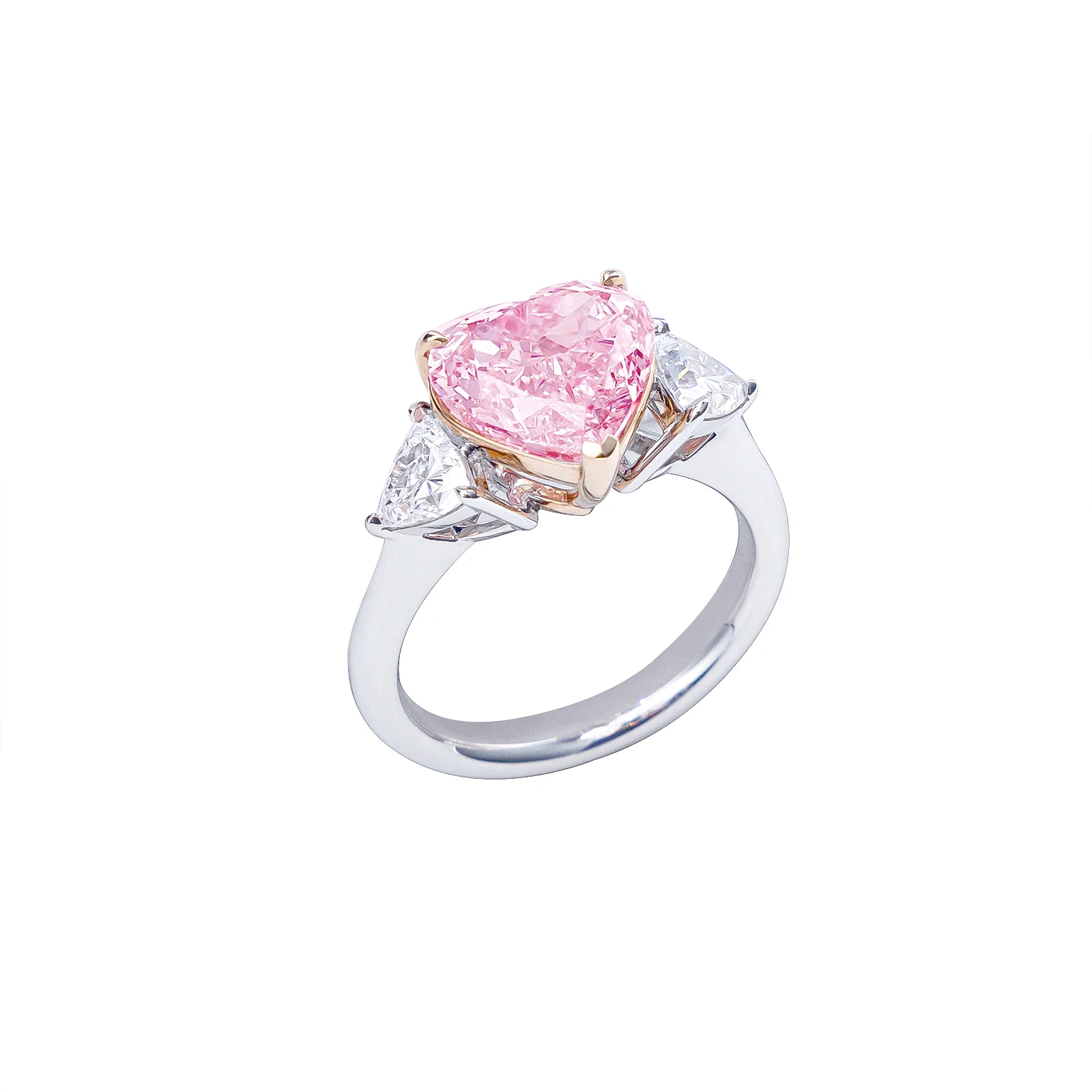 Aurora - Pink Heart Cut Lab Grown Diamond Ring - Image 6