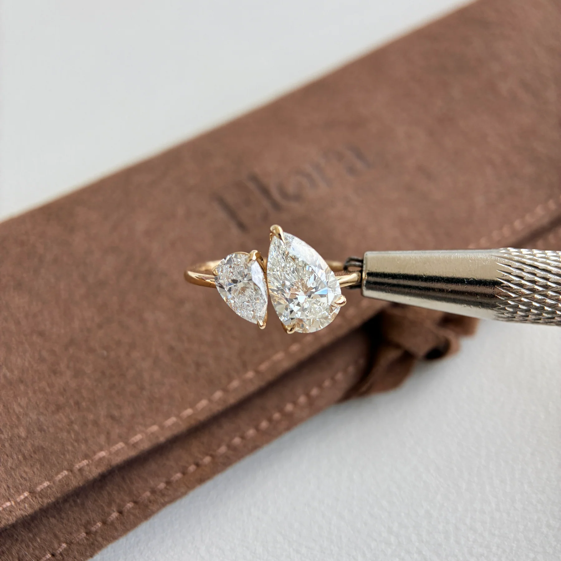 Avery-2.05ct Pear Cut Lab Grown Diamond Ring
