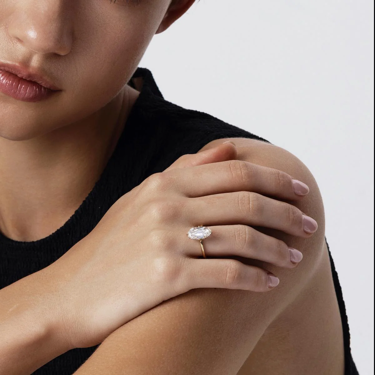 Belle-Oval Cut Lab Grown Diamond Ring - Image 5