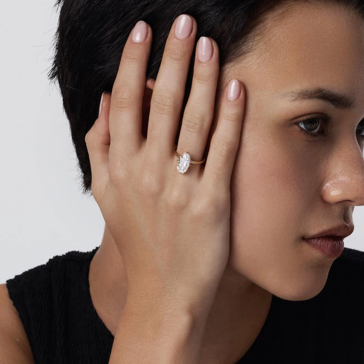 Belle-Oval Cut Lab Grown Diamond Ring - Image 6