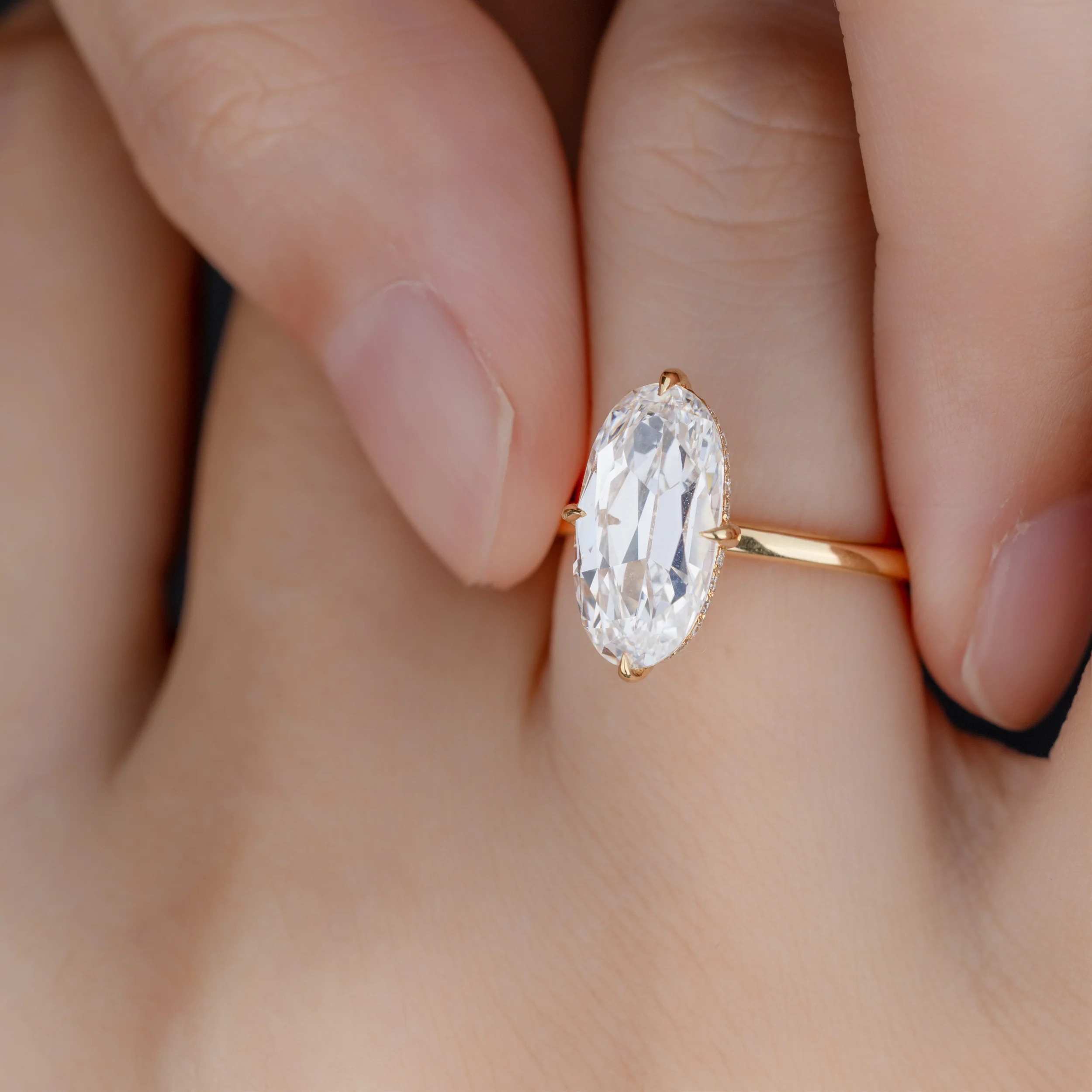 Belle-Oval Cut Lab Grown Diamond Ring - Image 8