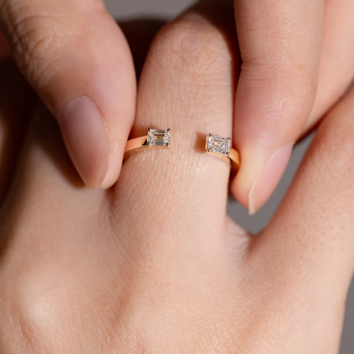 Billie-Emerald Cut Lab Grown Diamond Ring - Image 4