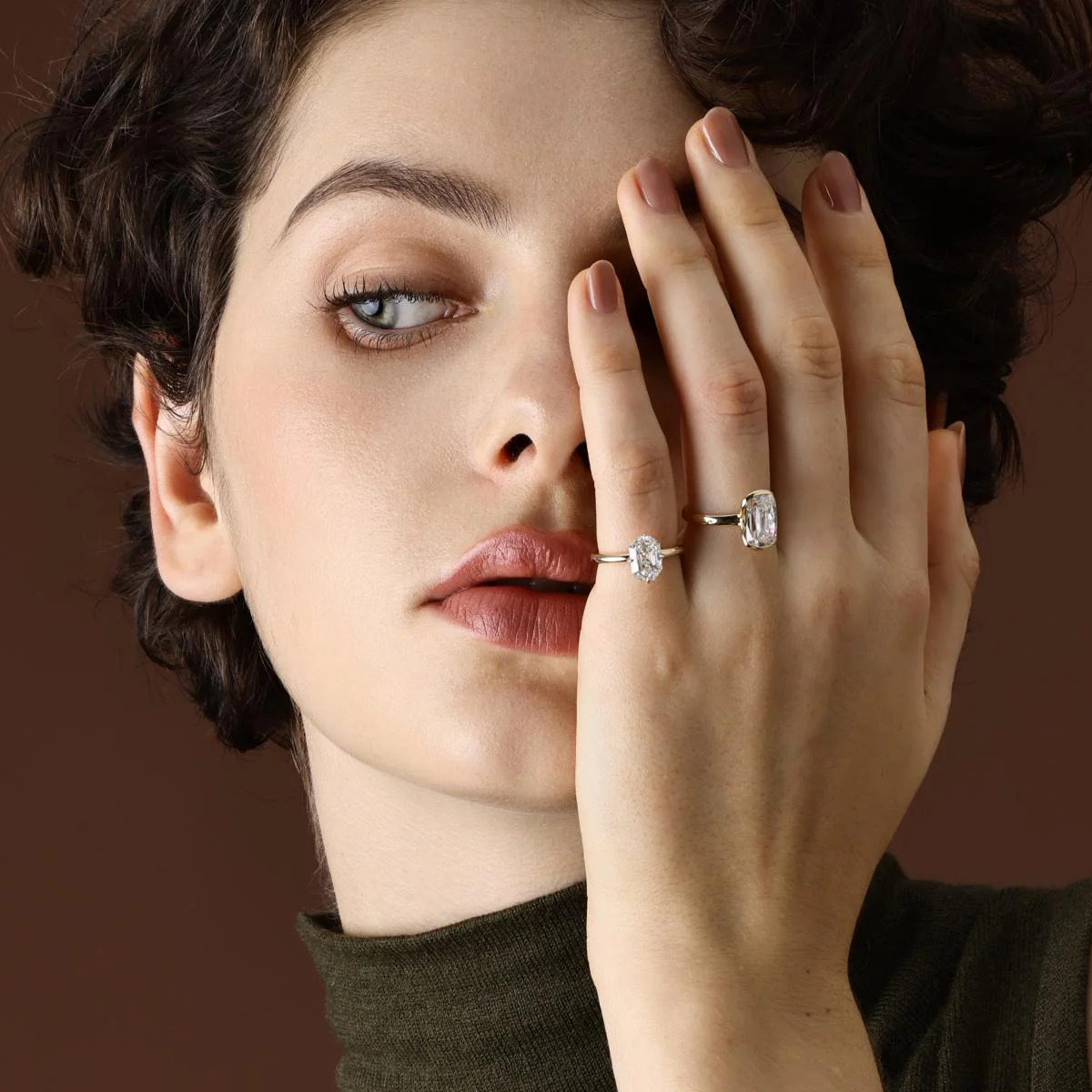 Brighton-Old Mine Cut Lab Grown Diamond Engagement Ring - Image 4