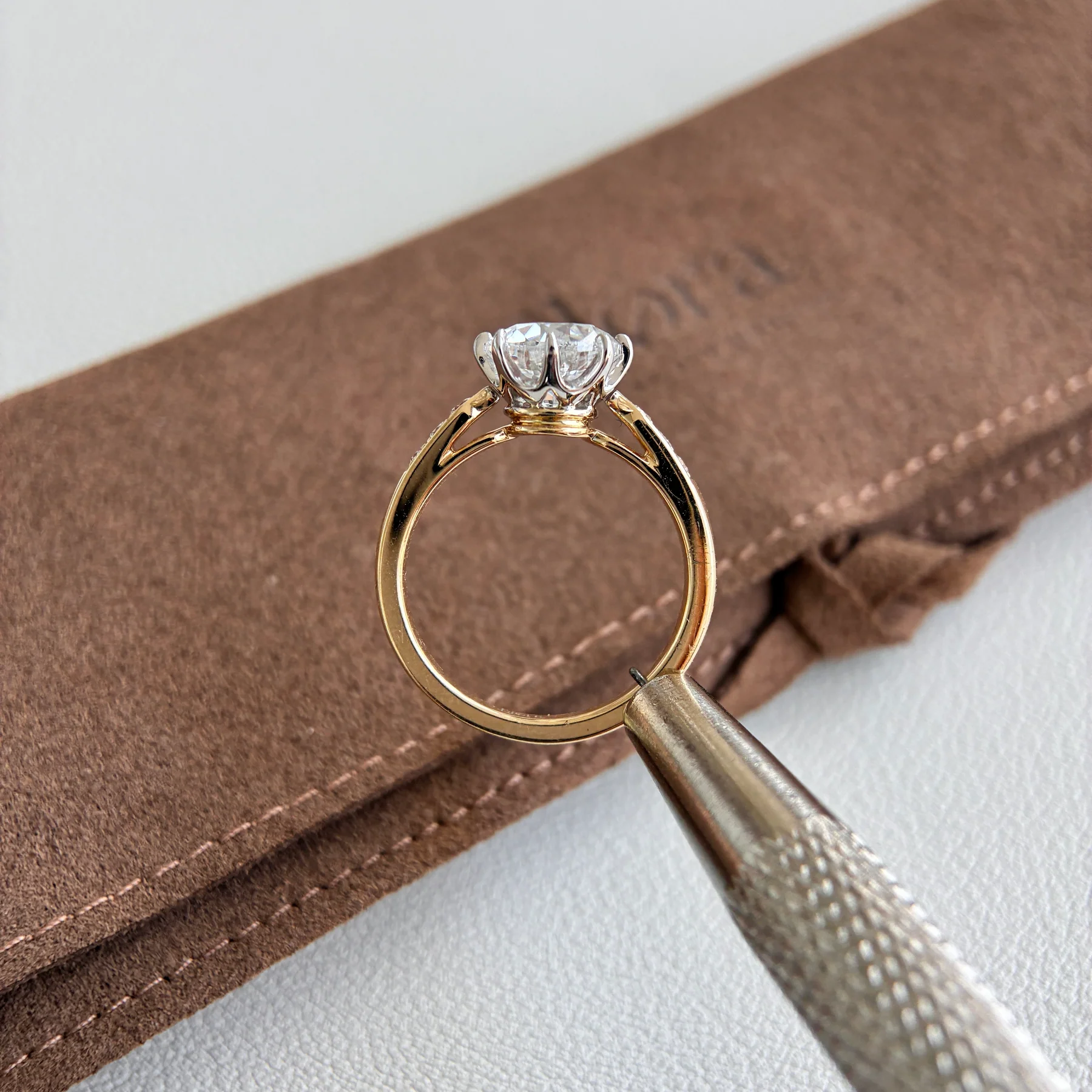 Carmine-2.03ct Old European Cut Lab Grown Diamond Engagement Ring - Image 2