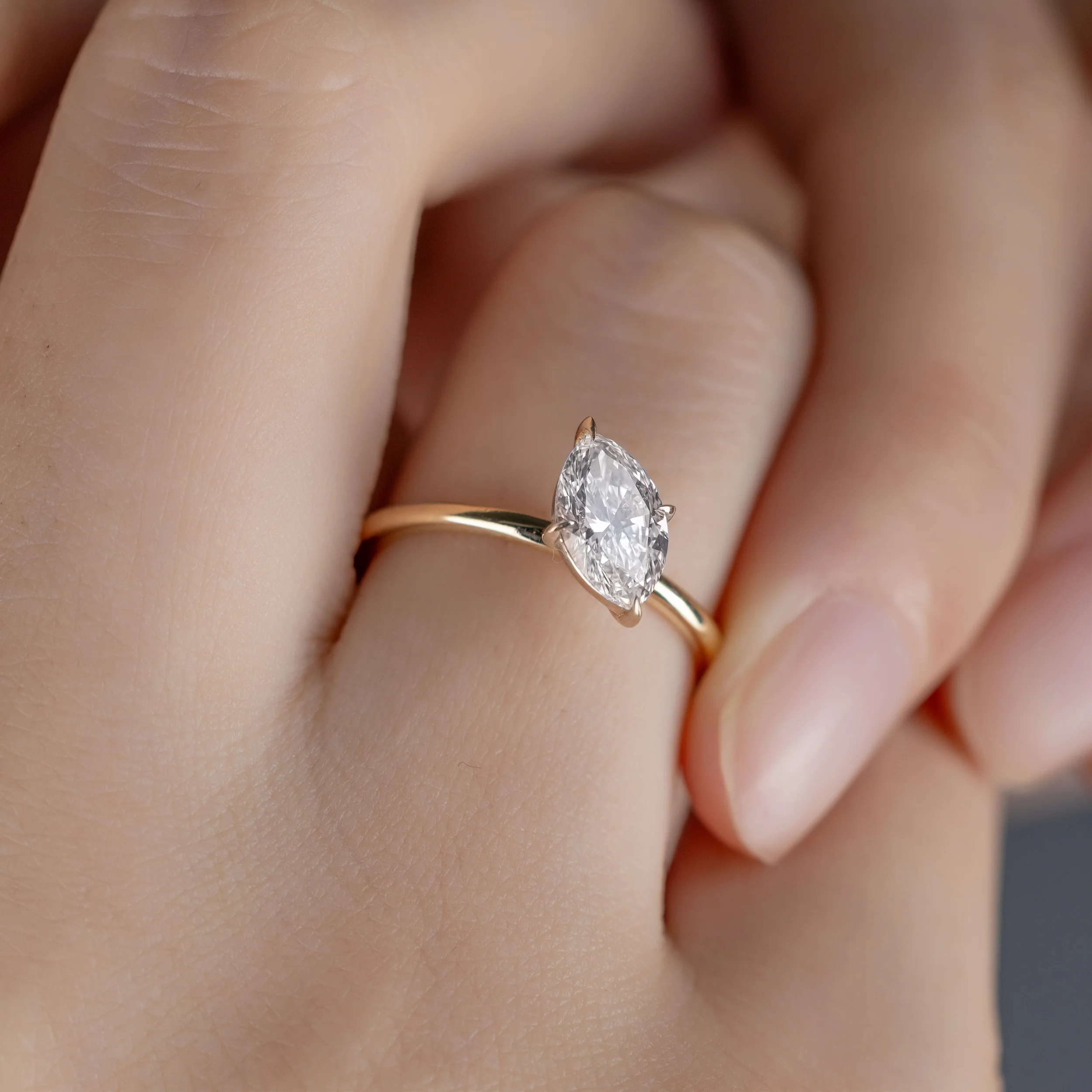 Charlie-Marquise Cut Lab Grown Diamond Ring - Image 6