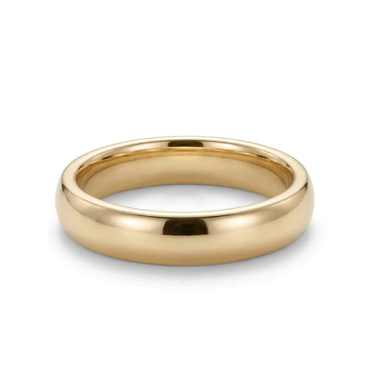 Classic Polished Gold Men's Wedding Band 5mm