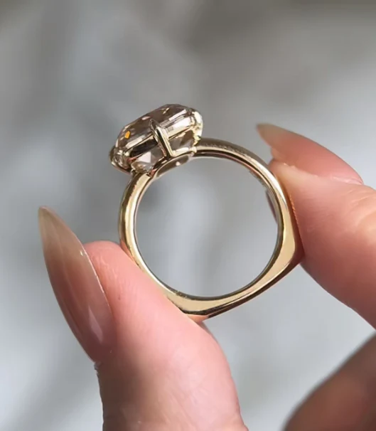 Custom Order Deposit - 4ct Old Mine Oval Lab Diamond Ring - Image 3