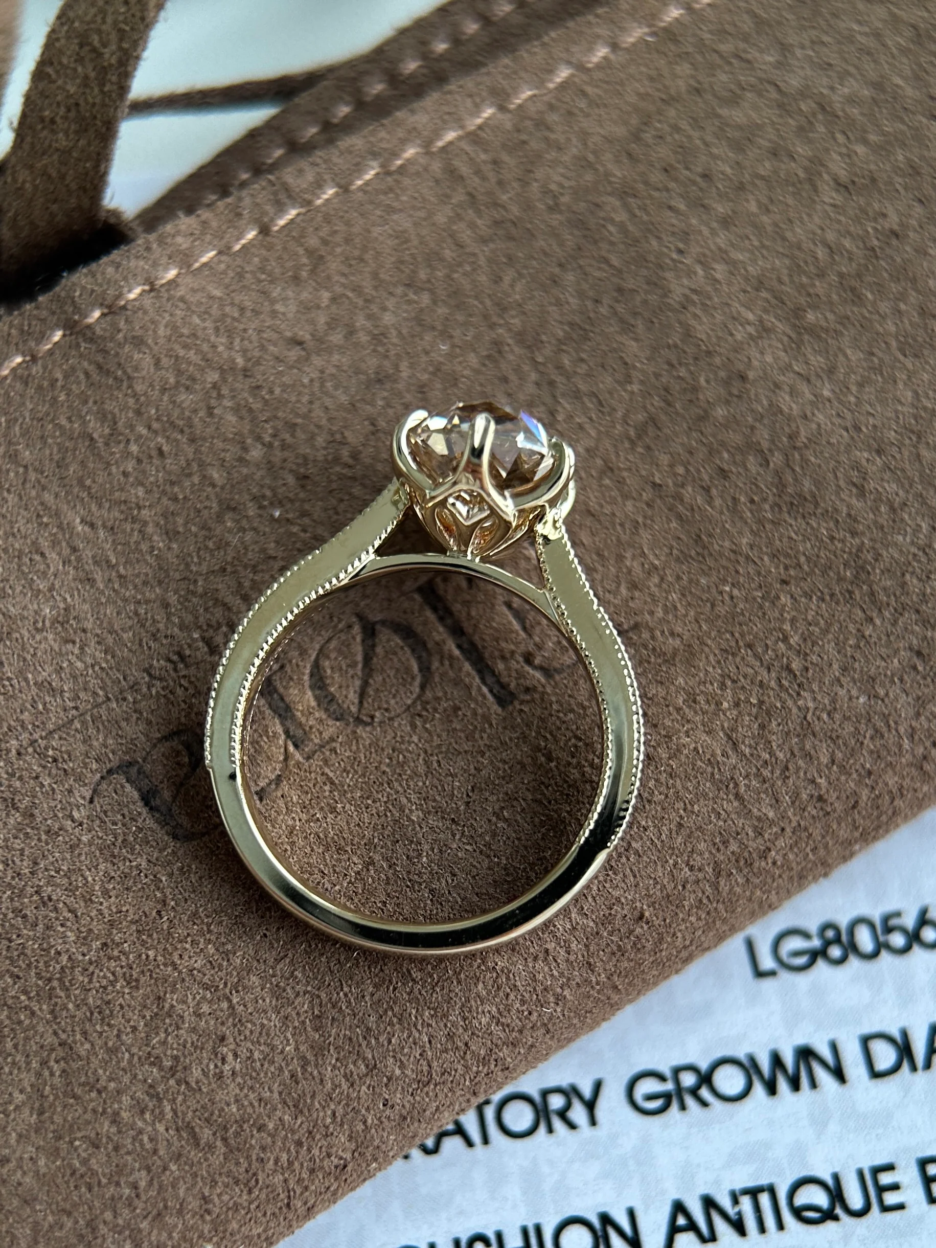 Custom Order Final Payment - 3.12ct Old Mine Cut Lab Grown Diamond Ring - Image 3