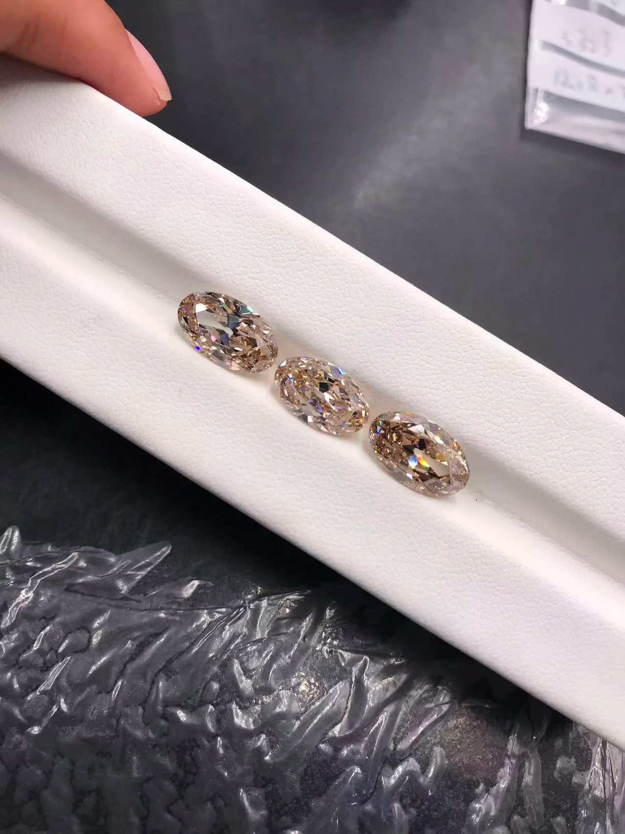 Custom Order Final Payment- 3ct Champagne Oval Cut Lab Grown Diamond Ring