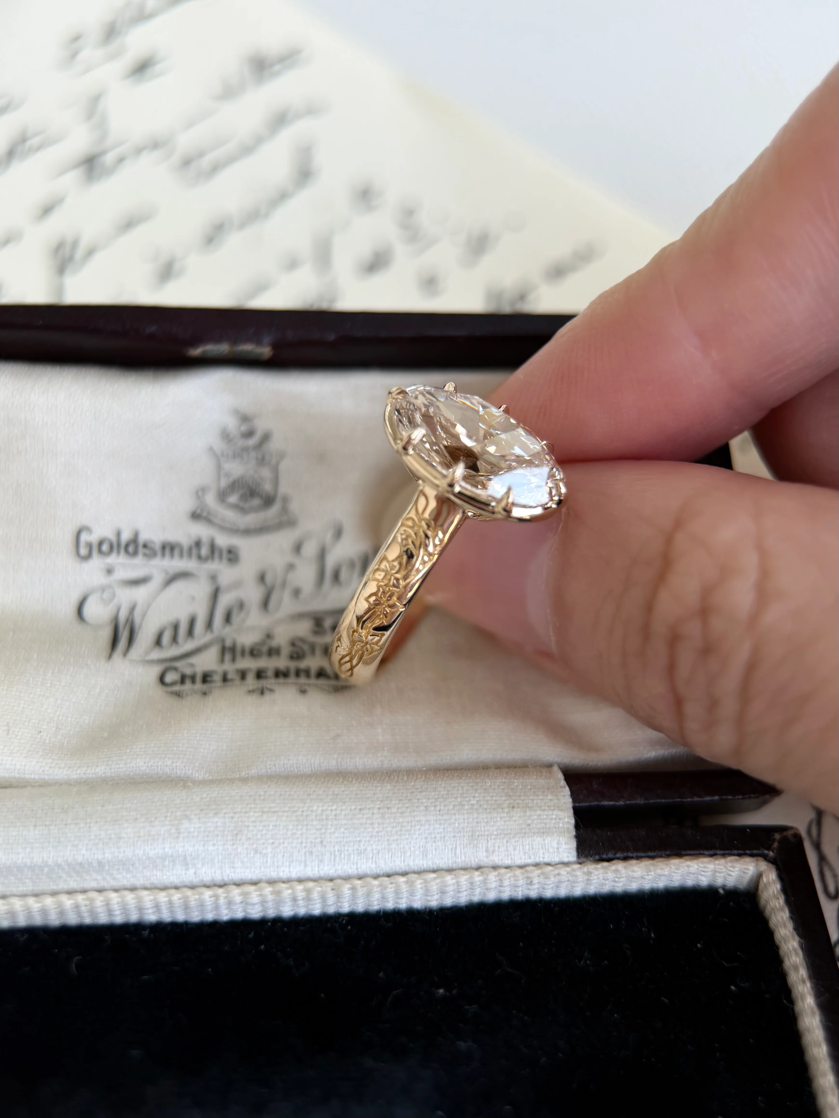 Custom Order Final Payment- 3ct Champagne Oval Cut Lab Grown Diamond Ring - Image 5