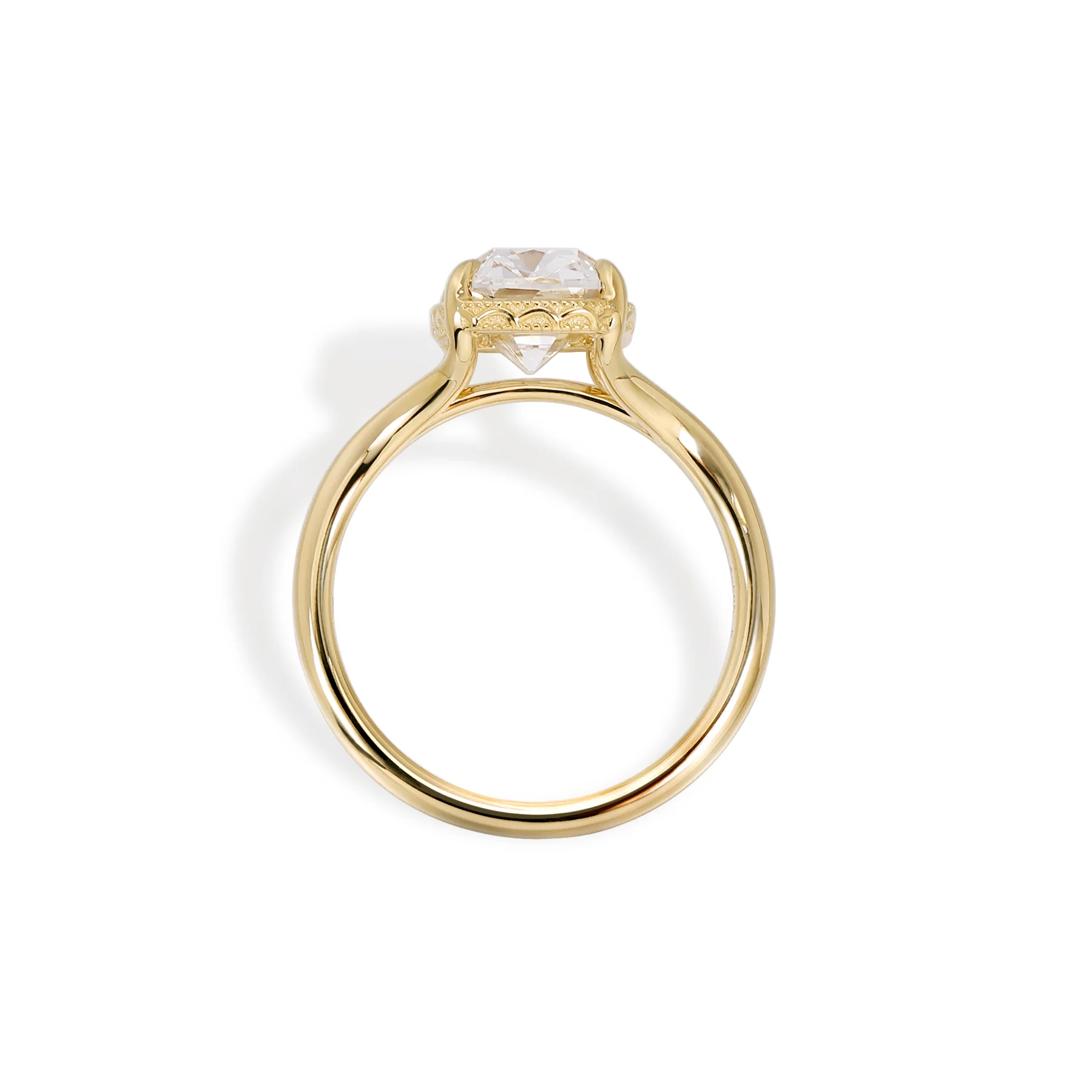Claire-Old Mine Cut Lab Grown Diamond Engagement Ring - Image 2