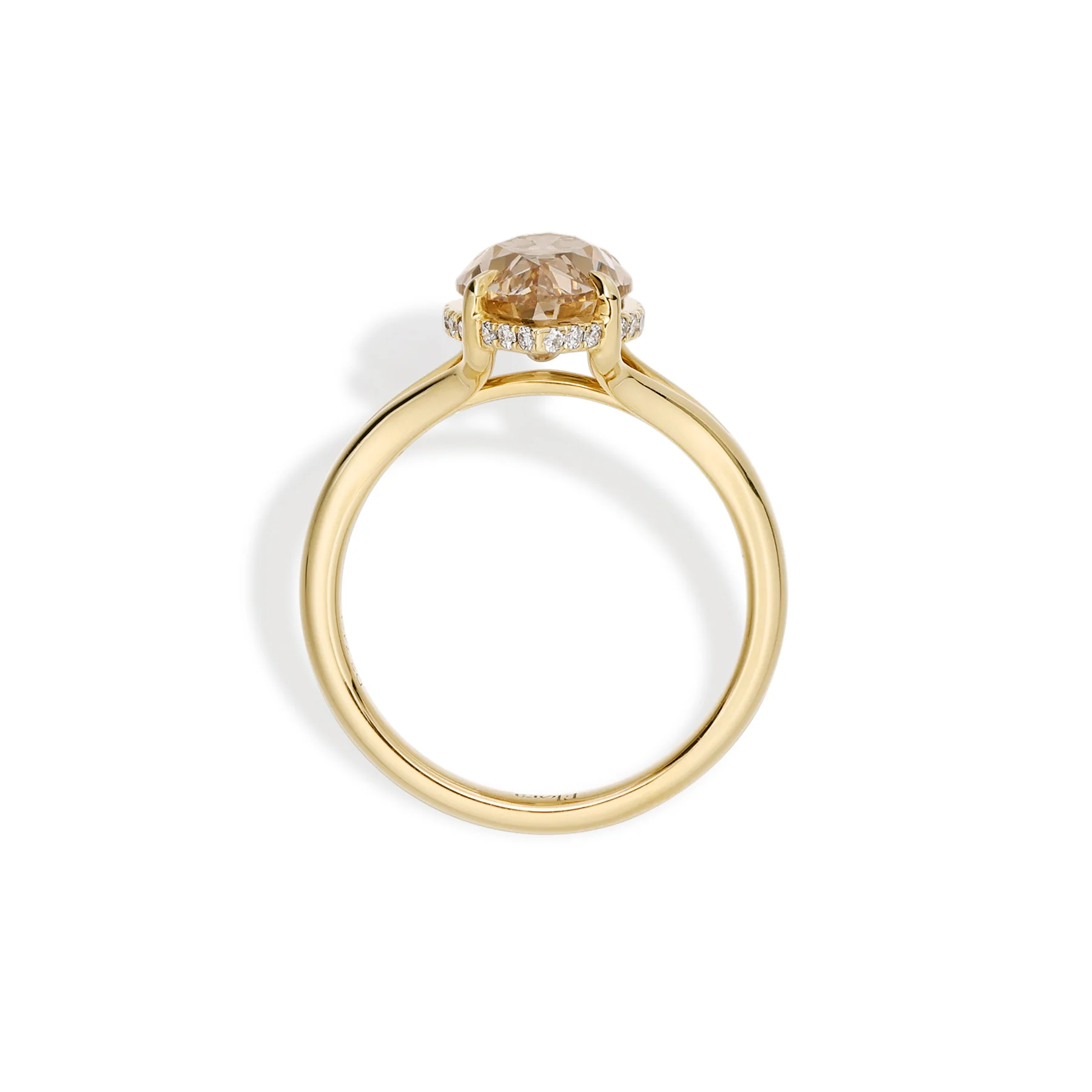 Custom deposit-Seville-Champagne Old Mine Marquise Lab Grown Diamond Ring - Image 2