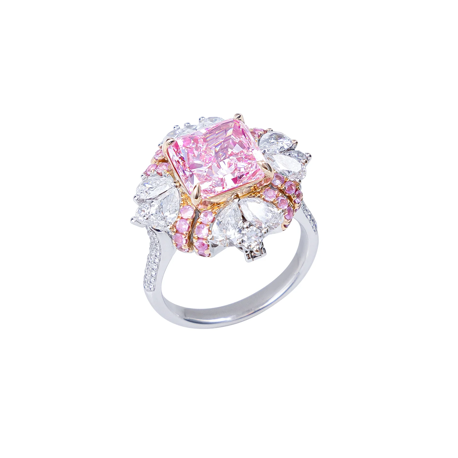 Delilah - Cushion Cut Pink Diamond Ring - Image 2