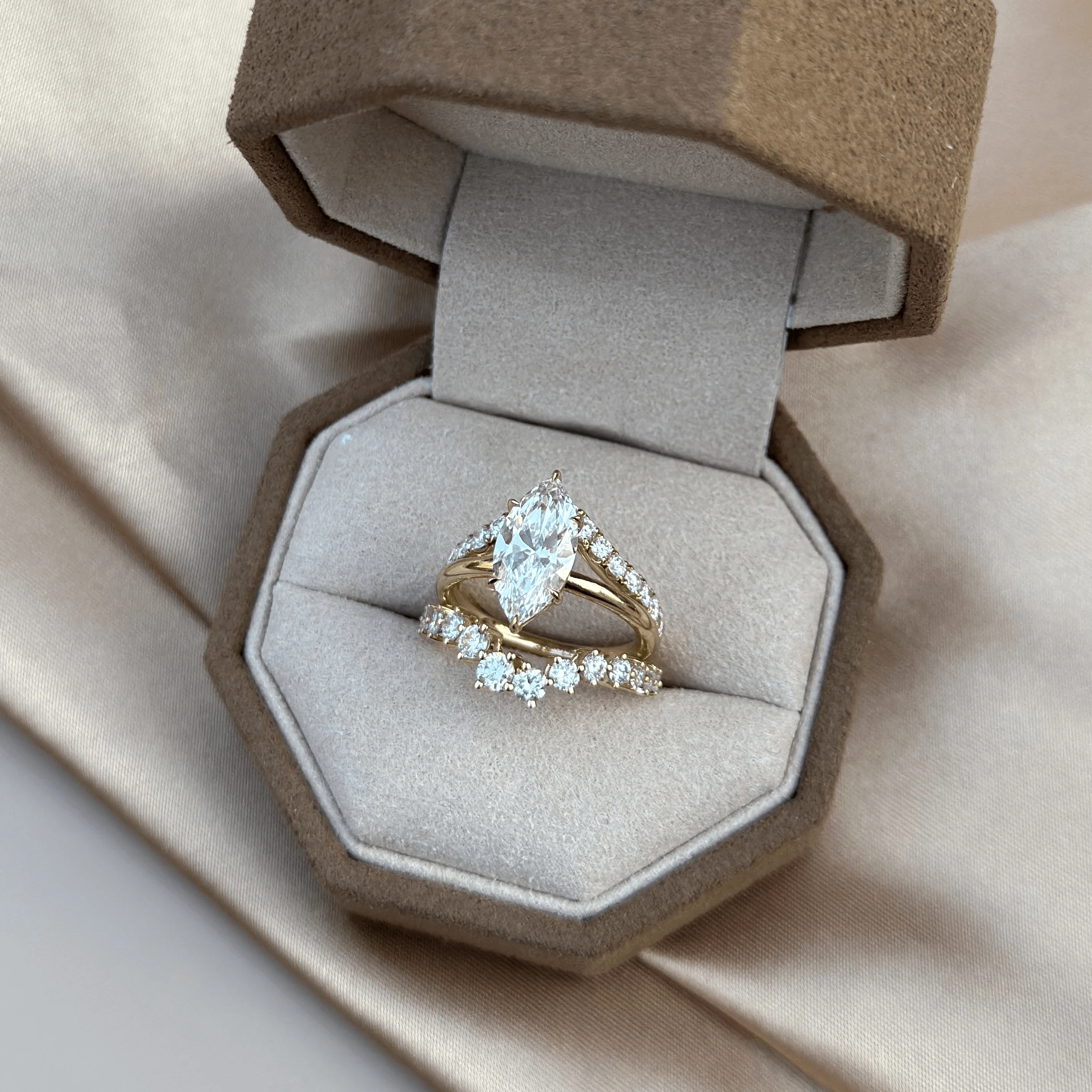 Elena-Marquise Cut Lab Grown Diamond  Ring - Image 8