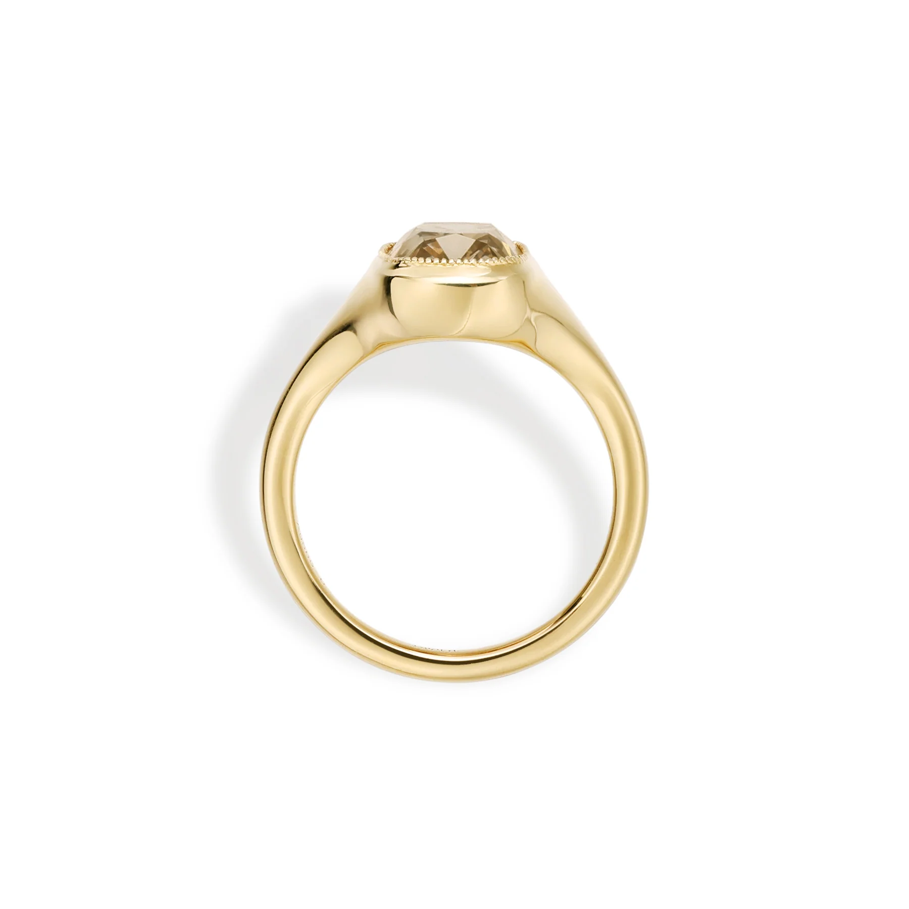 Eddy-Champagne Old Mine Cushion Lab Grown Diamond Ring - Image 2