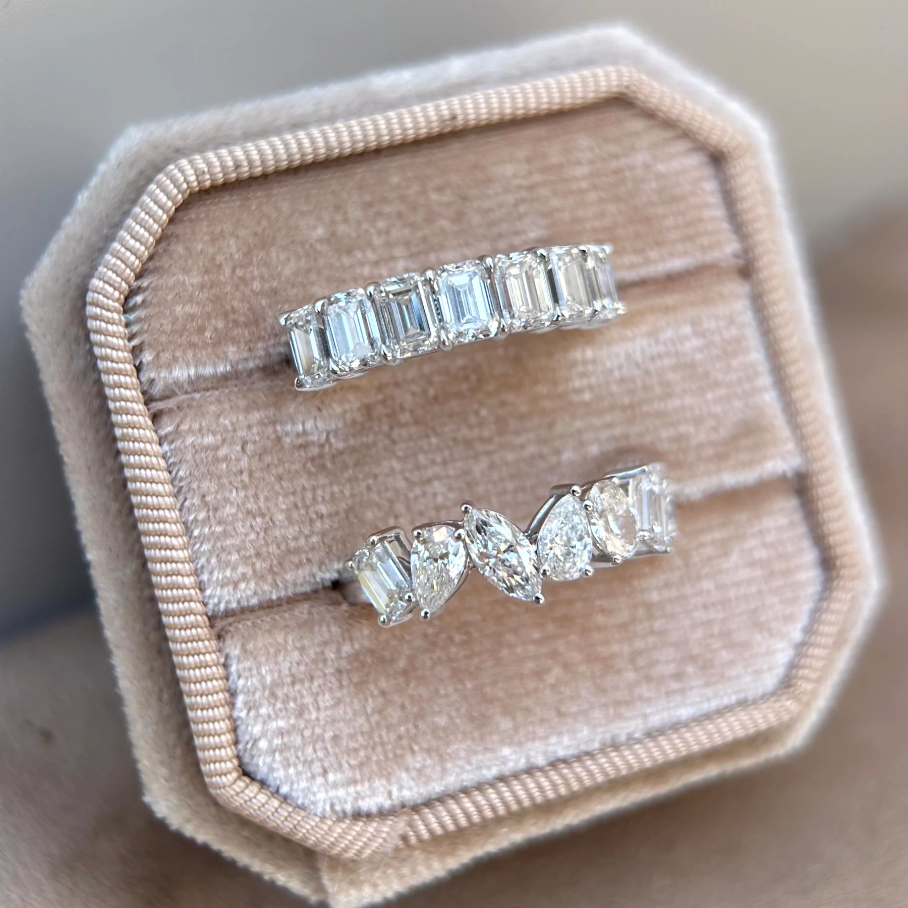 Eden-Emerald Cut Diamond Eternity Band - Image 5