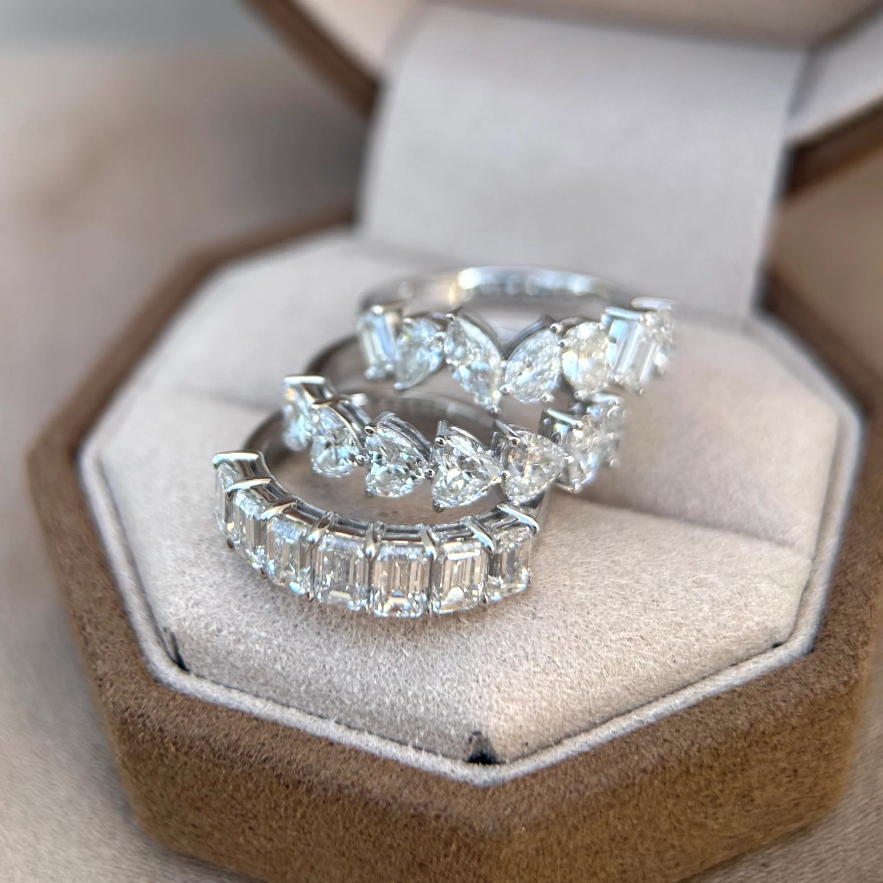 Eden-Emerald Cut Diamond Eternity Band - Image 6