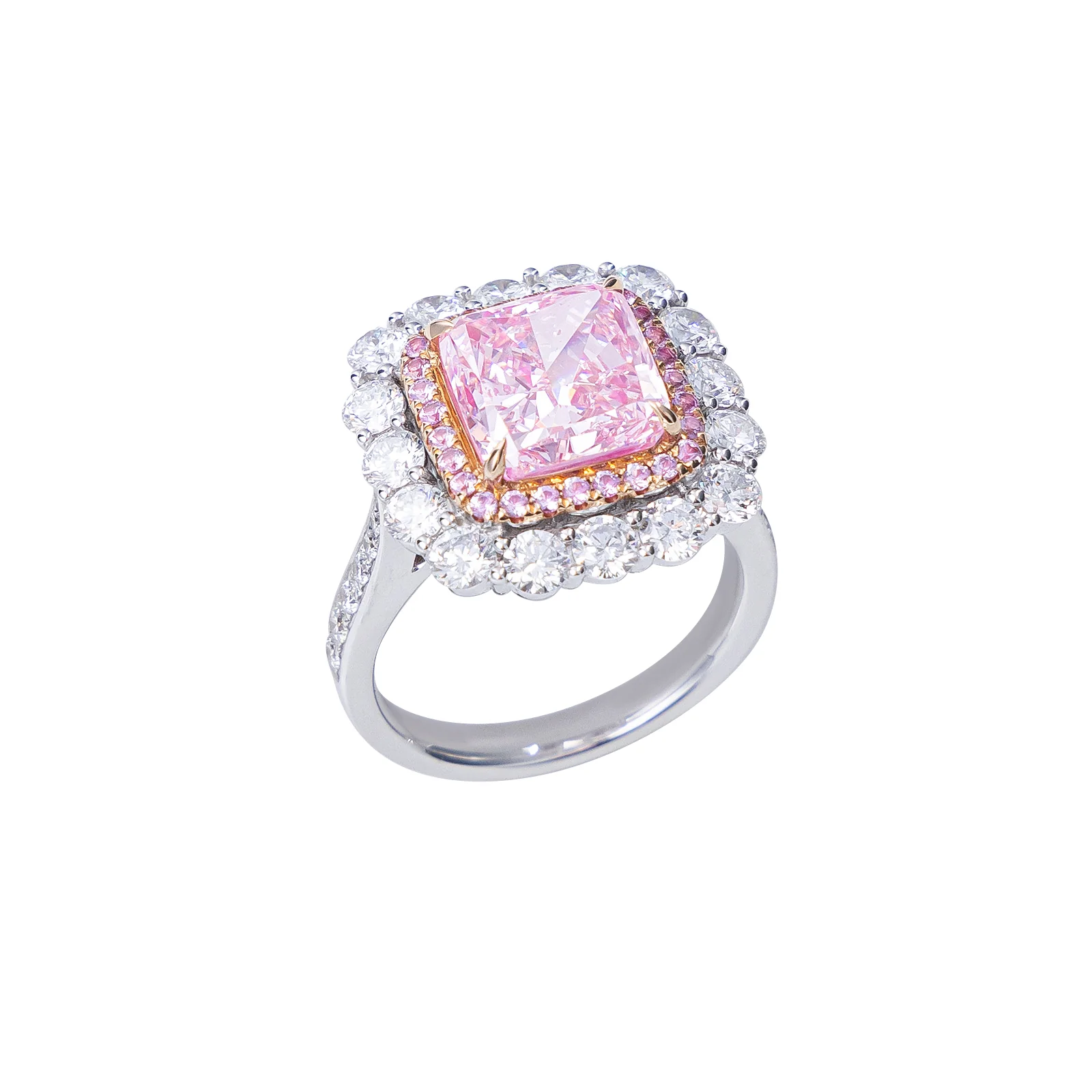 Eleanor - Cushion Cut Pink Diamond Ring - Image 2