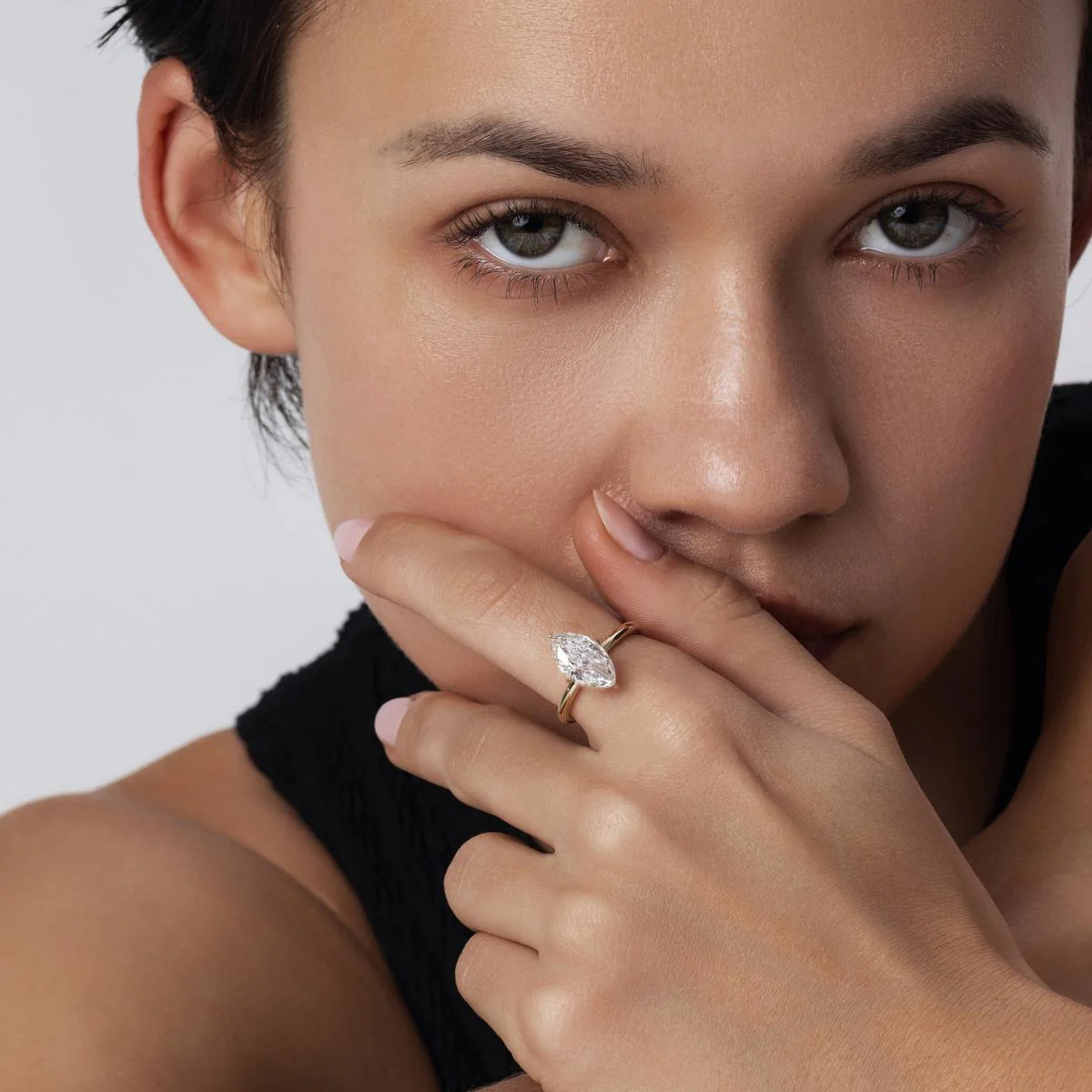 Elena-Marquise Cut Lab Grown Diamond  Ring - Image 4