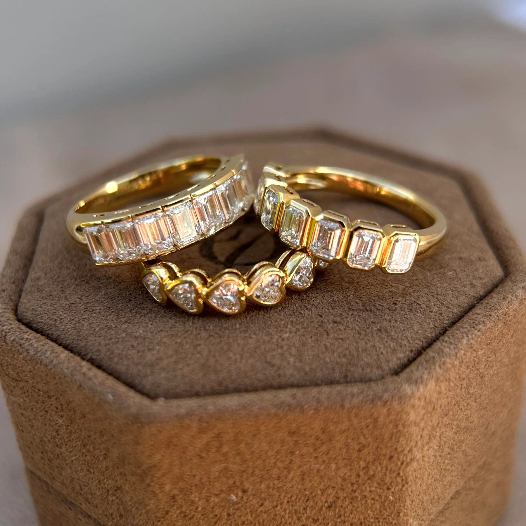 Elloit-Emerald Cut Diamond Eternity Band - Image 6