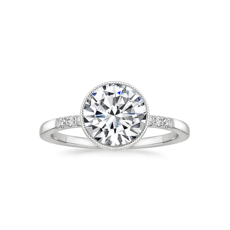 Elodie - Round cut Lab Grown Diamond Ring - Image 3
