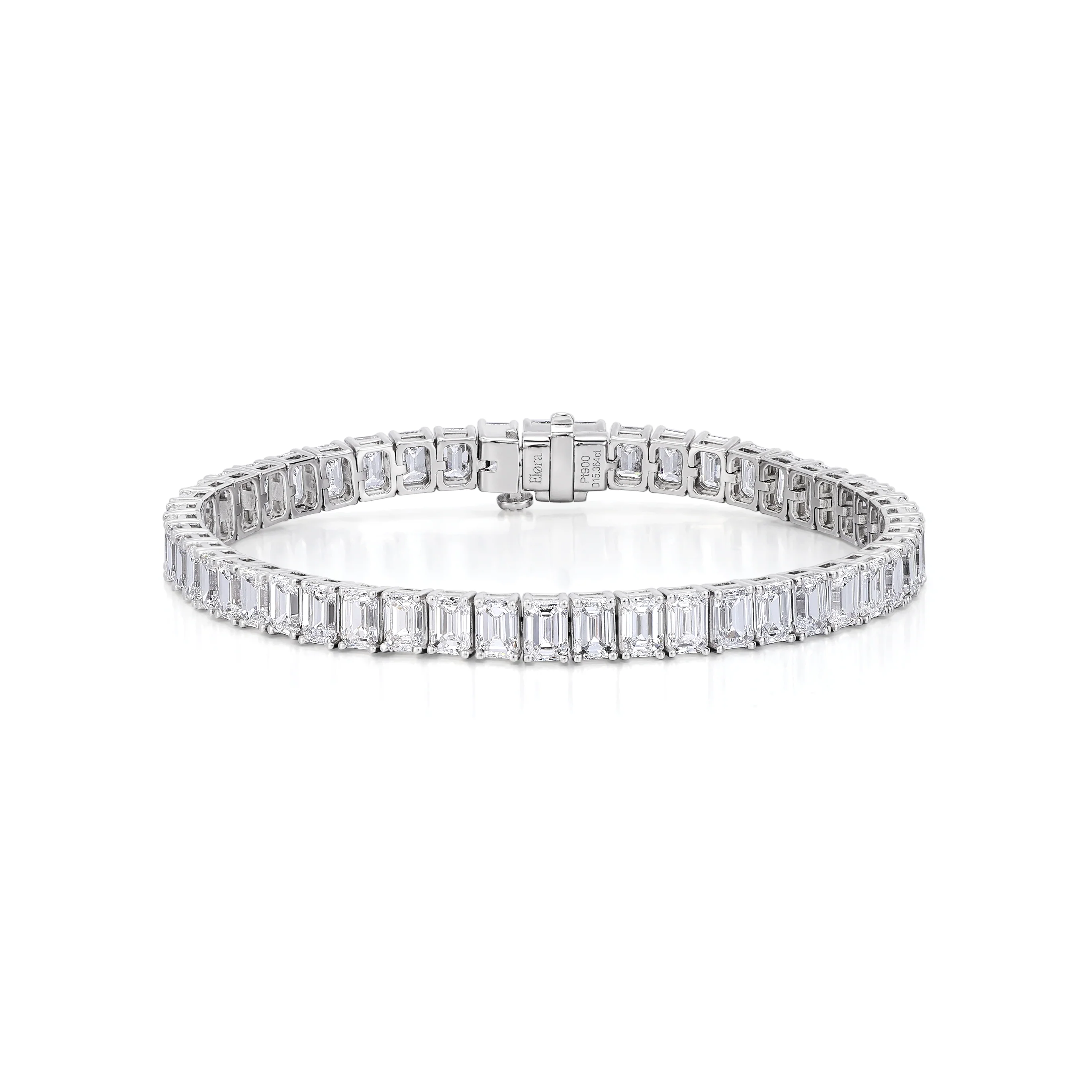 Emerald Cut Lab Grown Diamond Tennis Bracelet