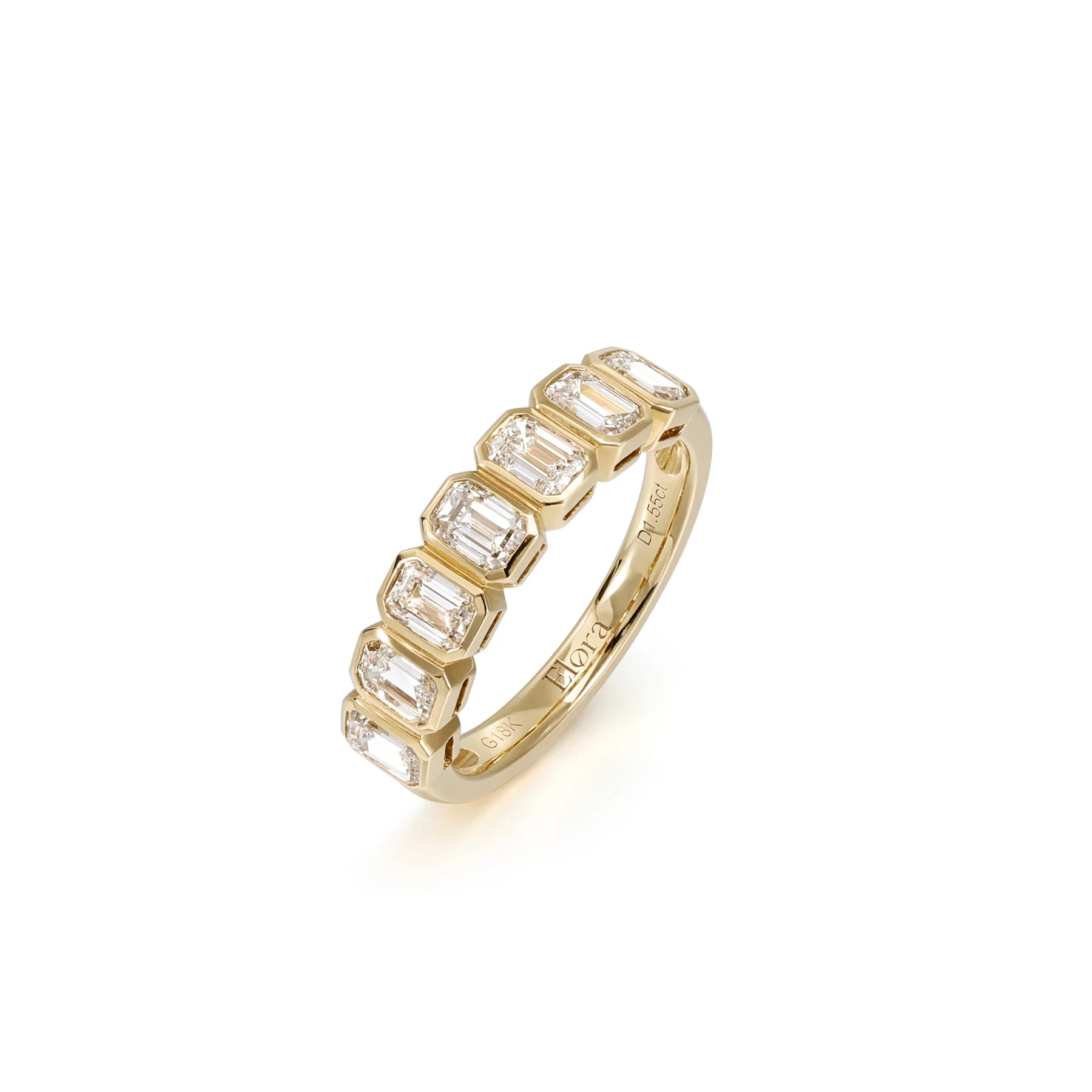 Erica-Emerald Cut Diamond Eternity Band - Image 3