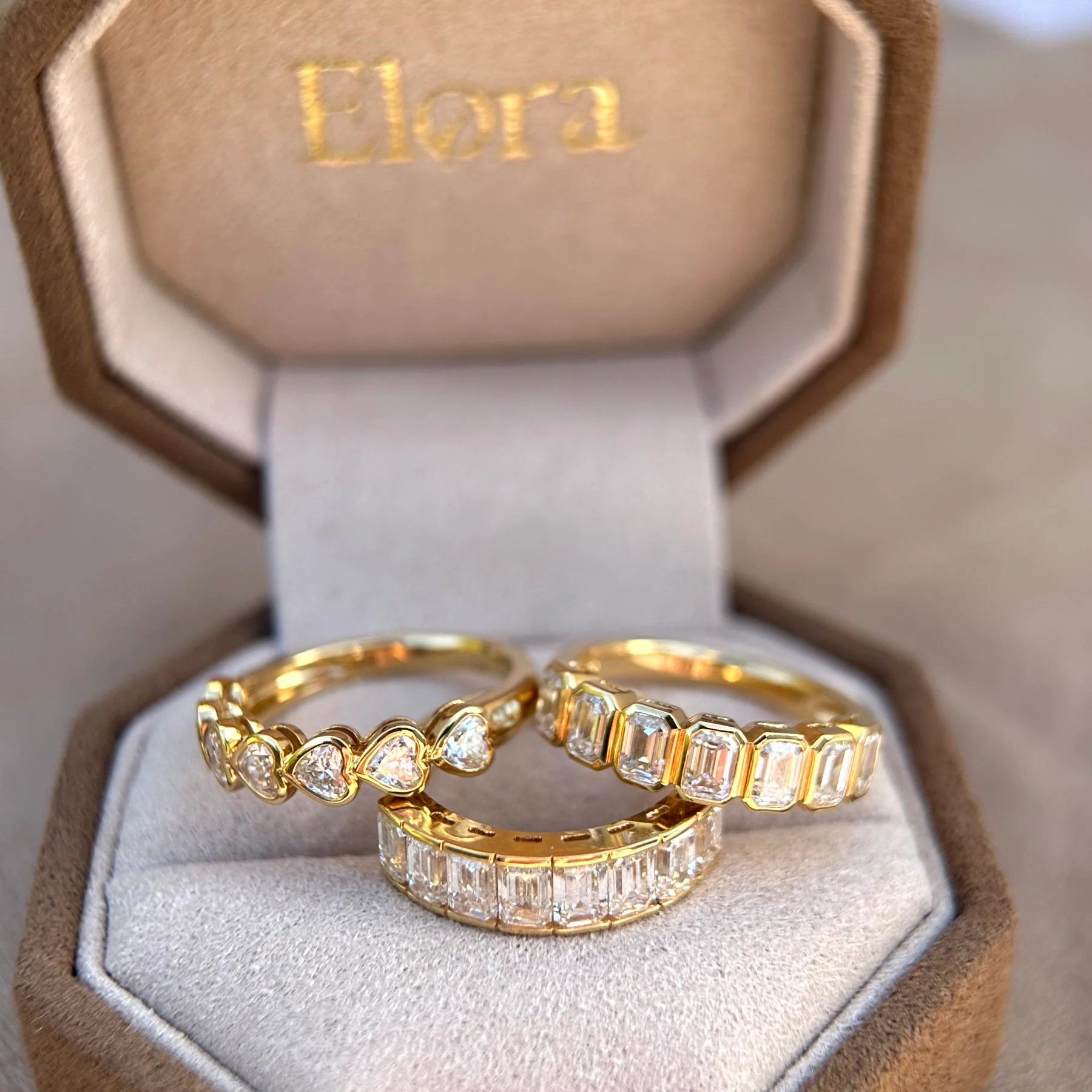 Hope-Heart Cut Diamond Eternity Band - Image 6