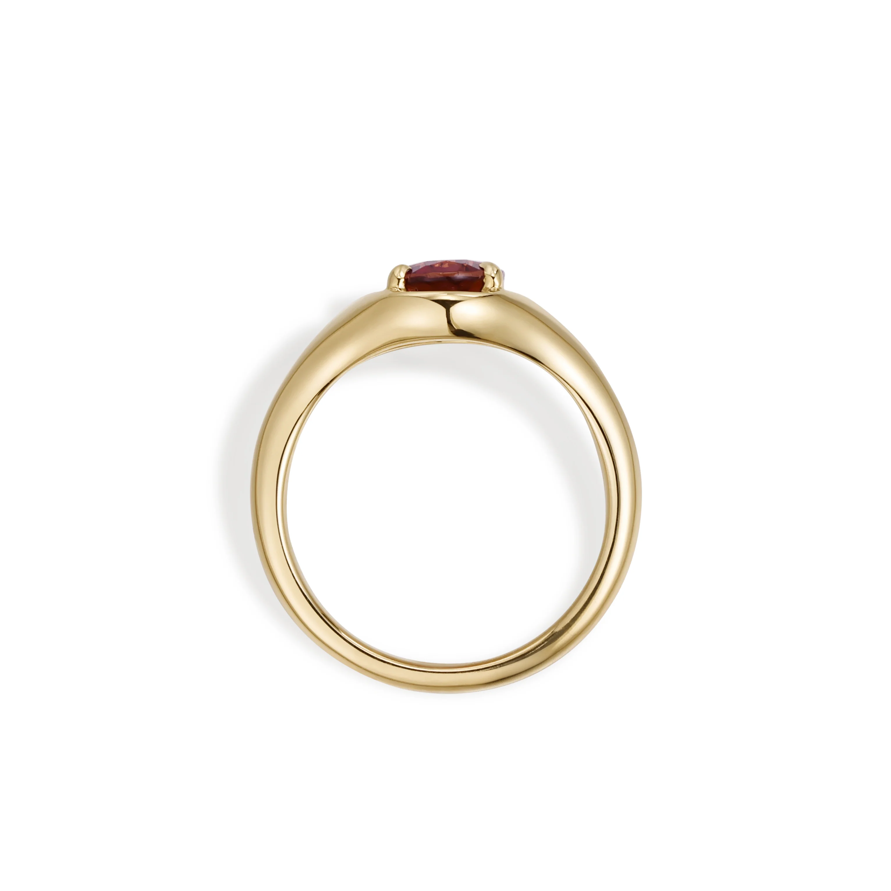 Evie-Oval Cut Crimson Tourmaline Gemstone Ring - Image 3