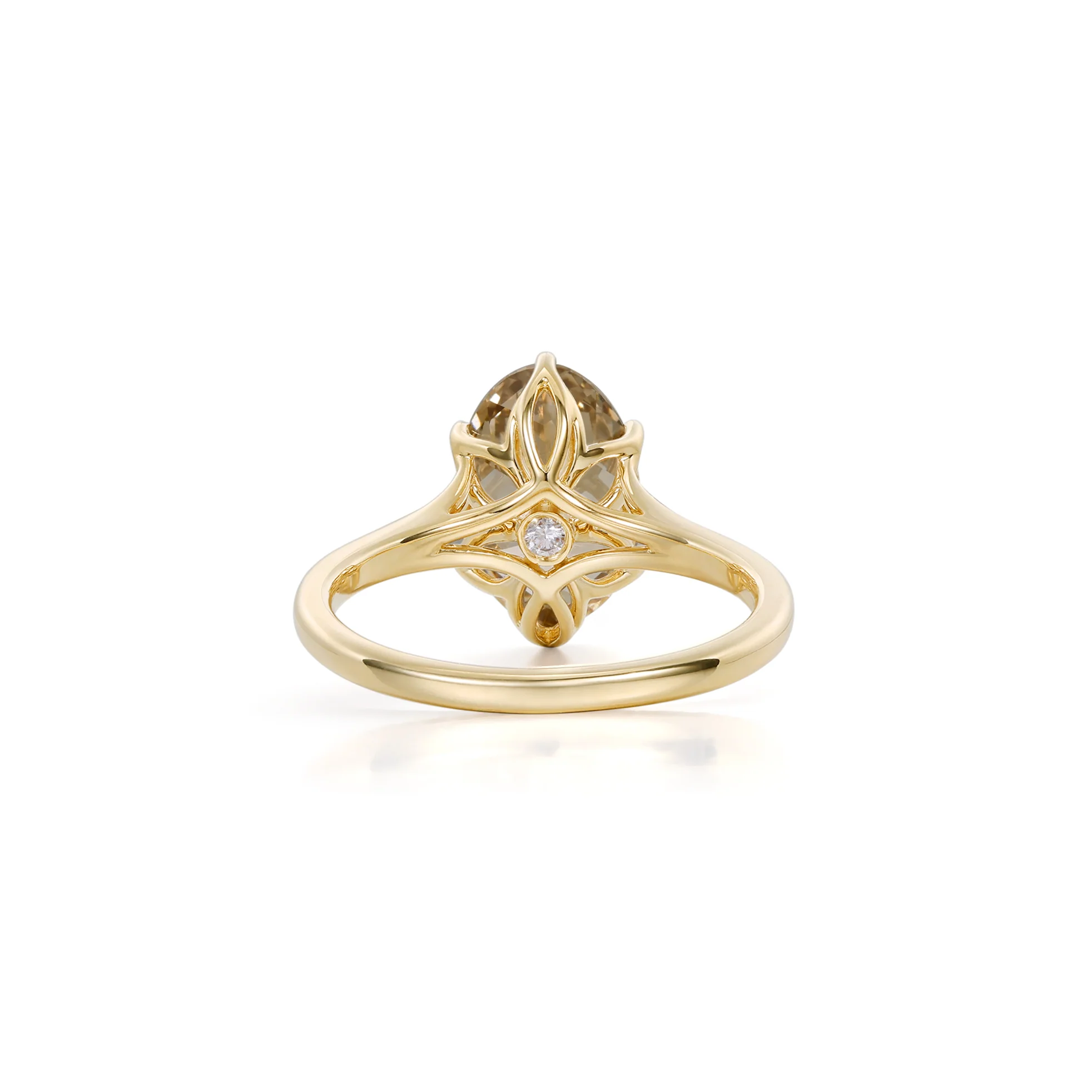 Farro-Champagne Old Mine Oval Lab Grown Diamond Ring - Image 2