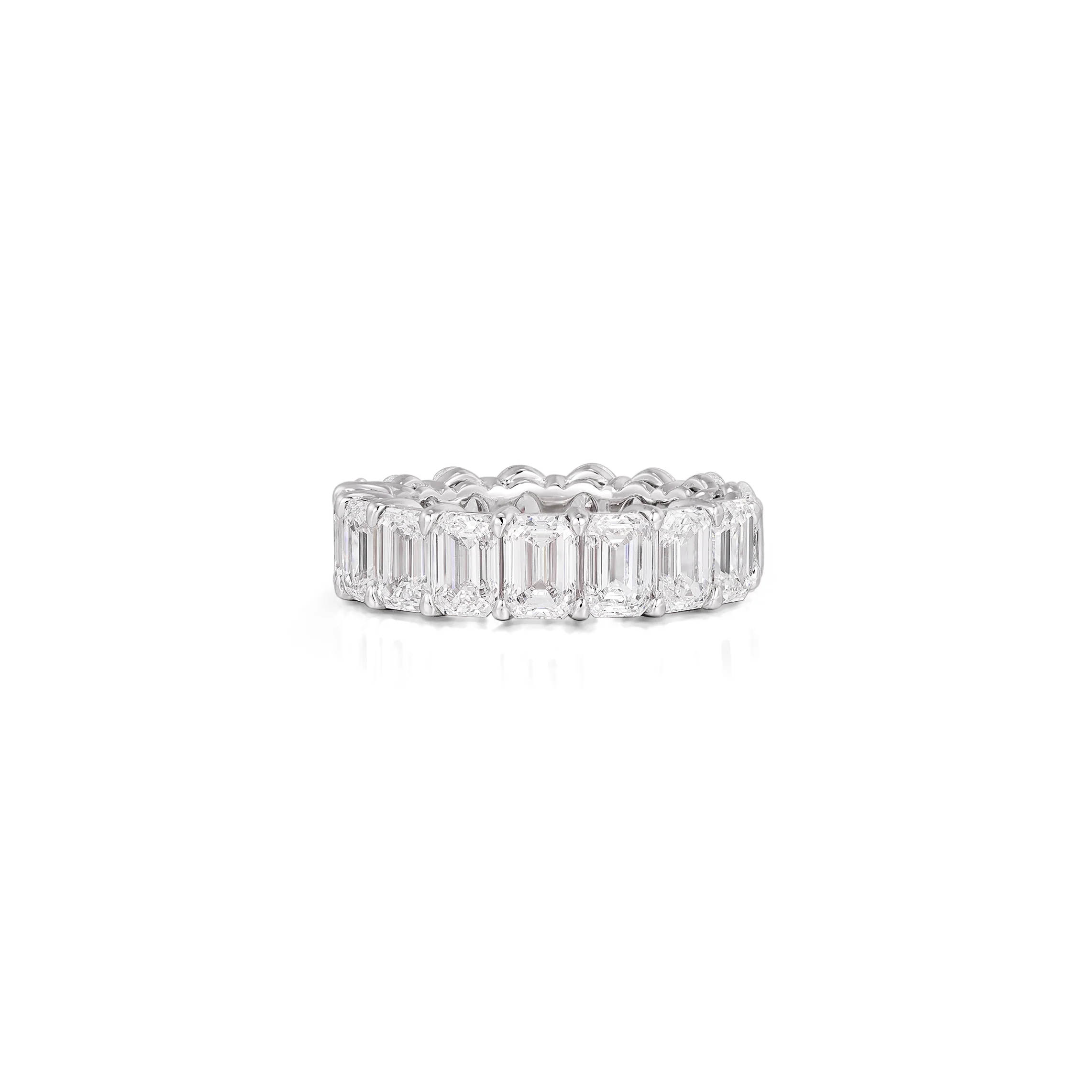 Fawn-Oval and Emerald Cut Diamond Eternity Band - Image 3