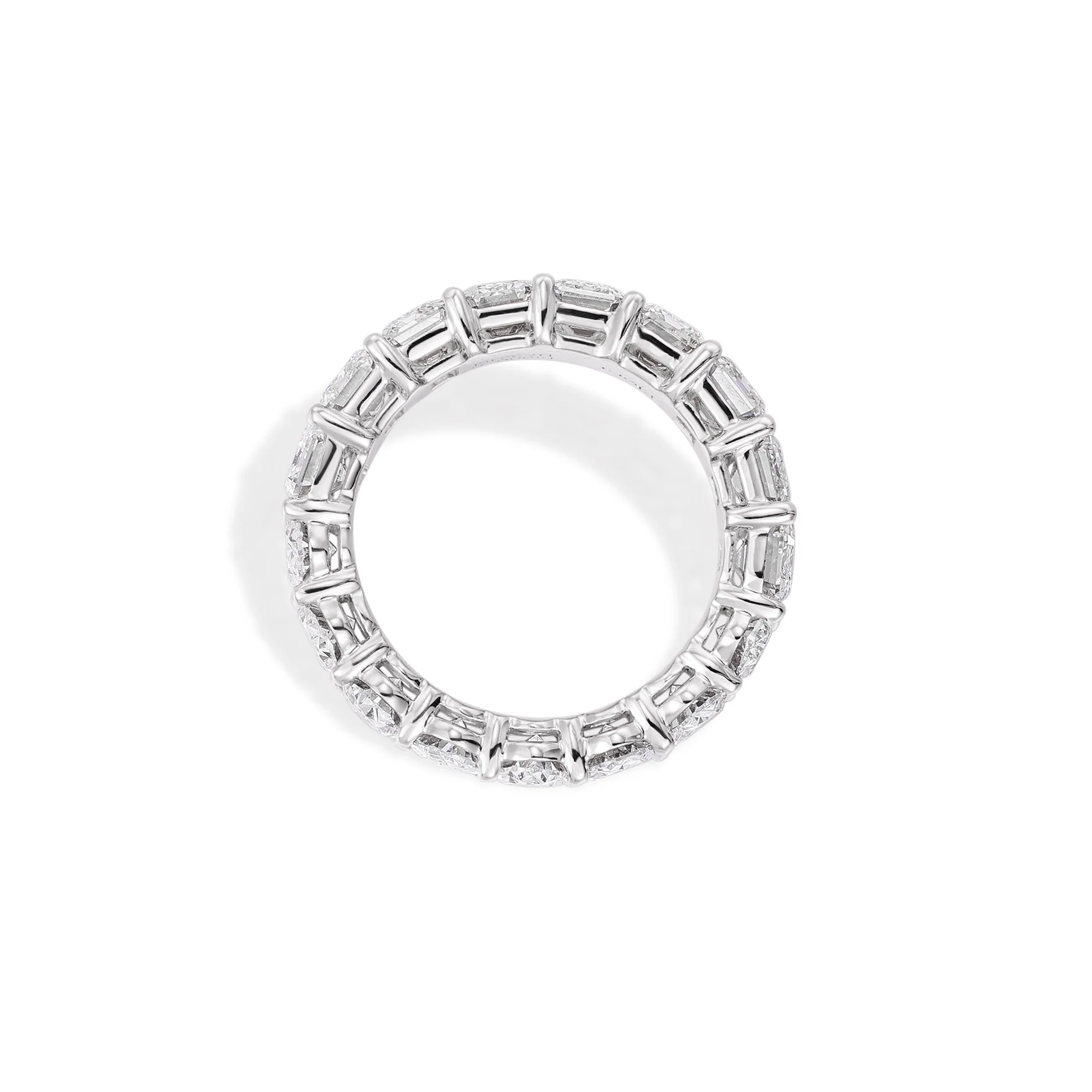 Fawn-Oval and Emerald Cut Diamond Eternity Band - Image 4