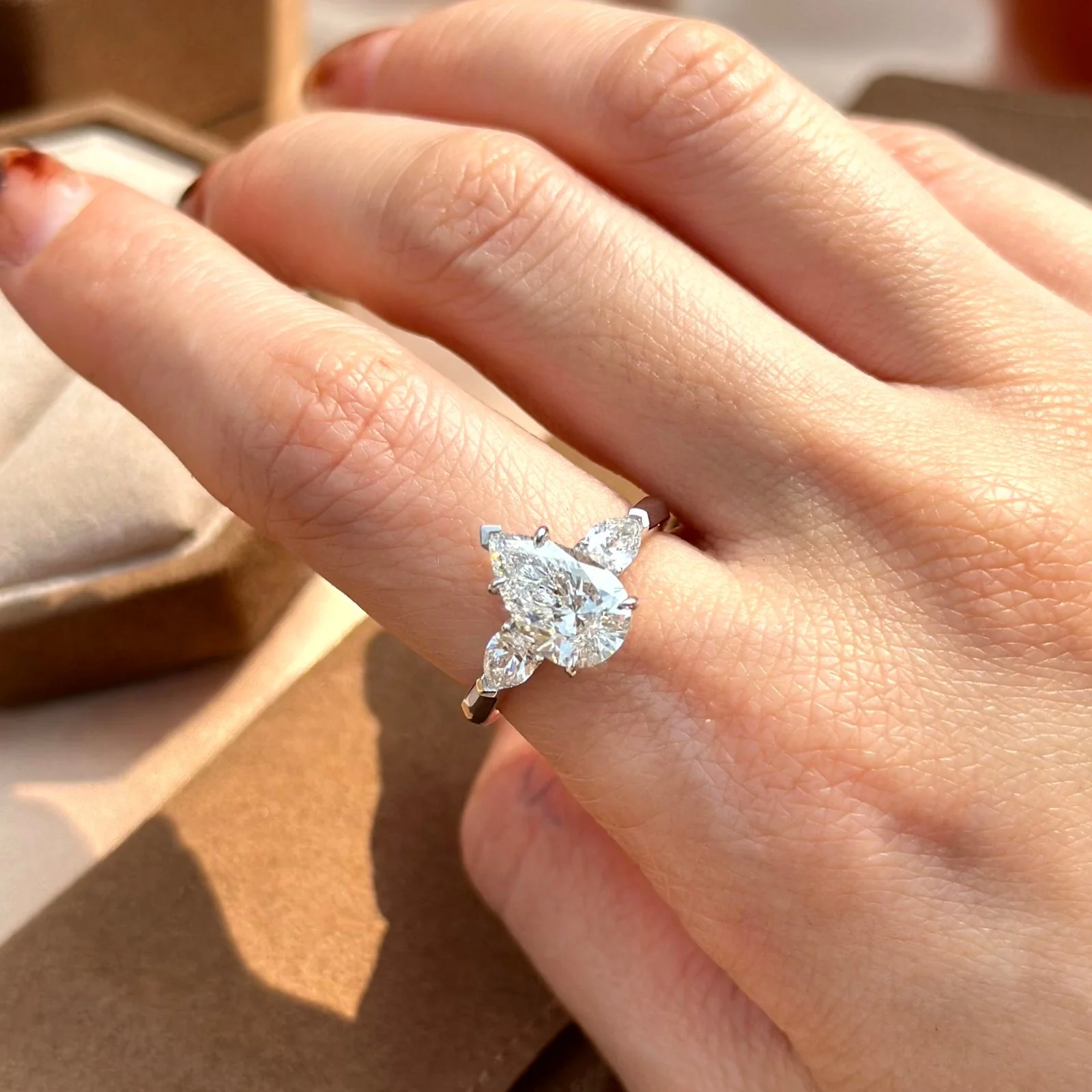Gracie-Pear Cut Lab Grown Diamond Ring - Image 10