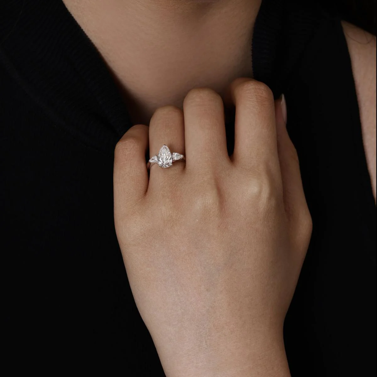 Gracie-Pear Cut Lab Grown Diamond Ring - Image 4
