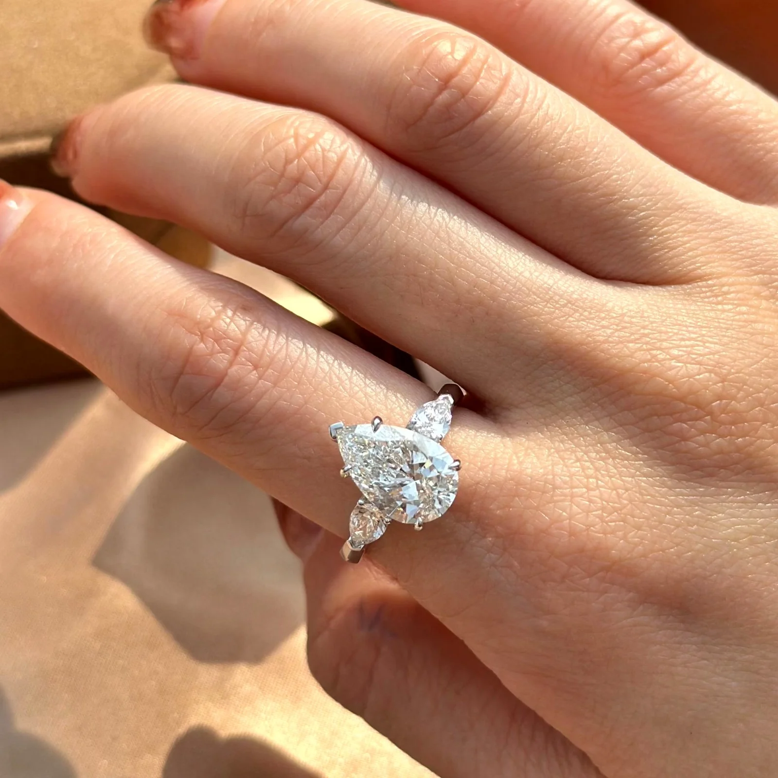 Gracie-Pear Cut Lab Grown Diamond Ring - Image 5