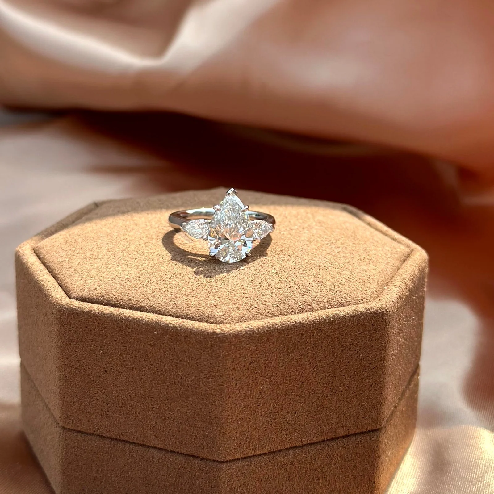 Gracie-Pear Cut Lab Grown Diamond Ring - Image 6